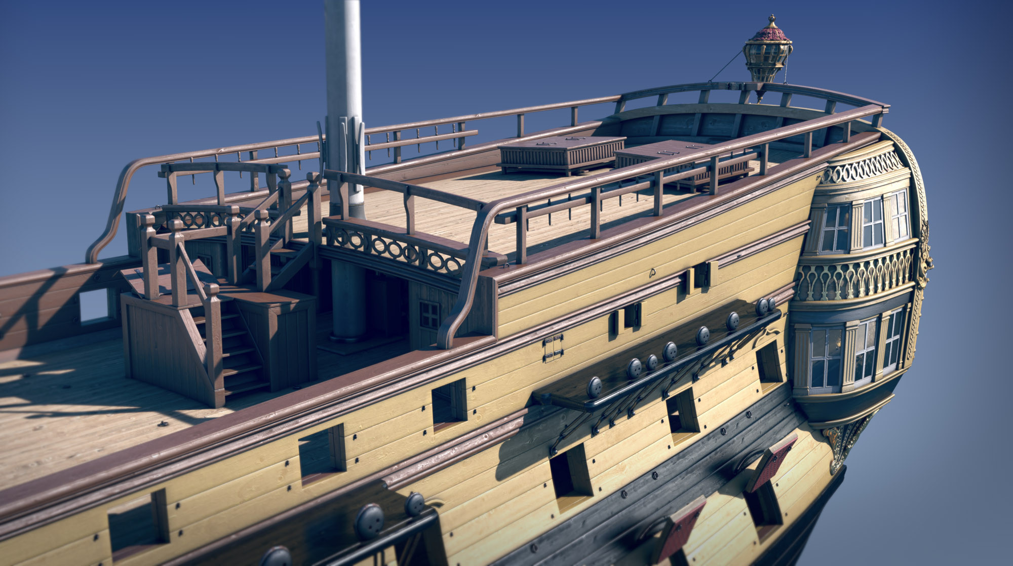 Aleksei Konzelko WIP. The seventyfour gun ship. Quarterdeck