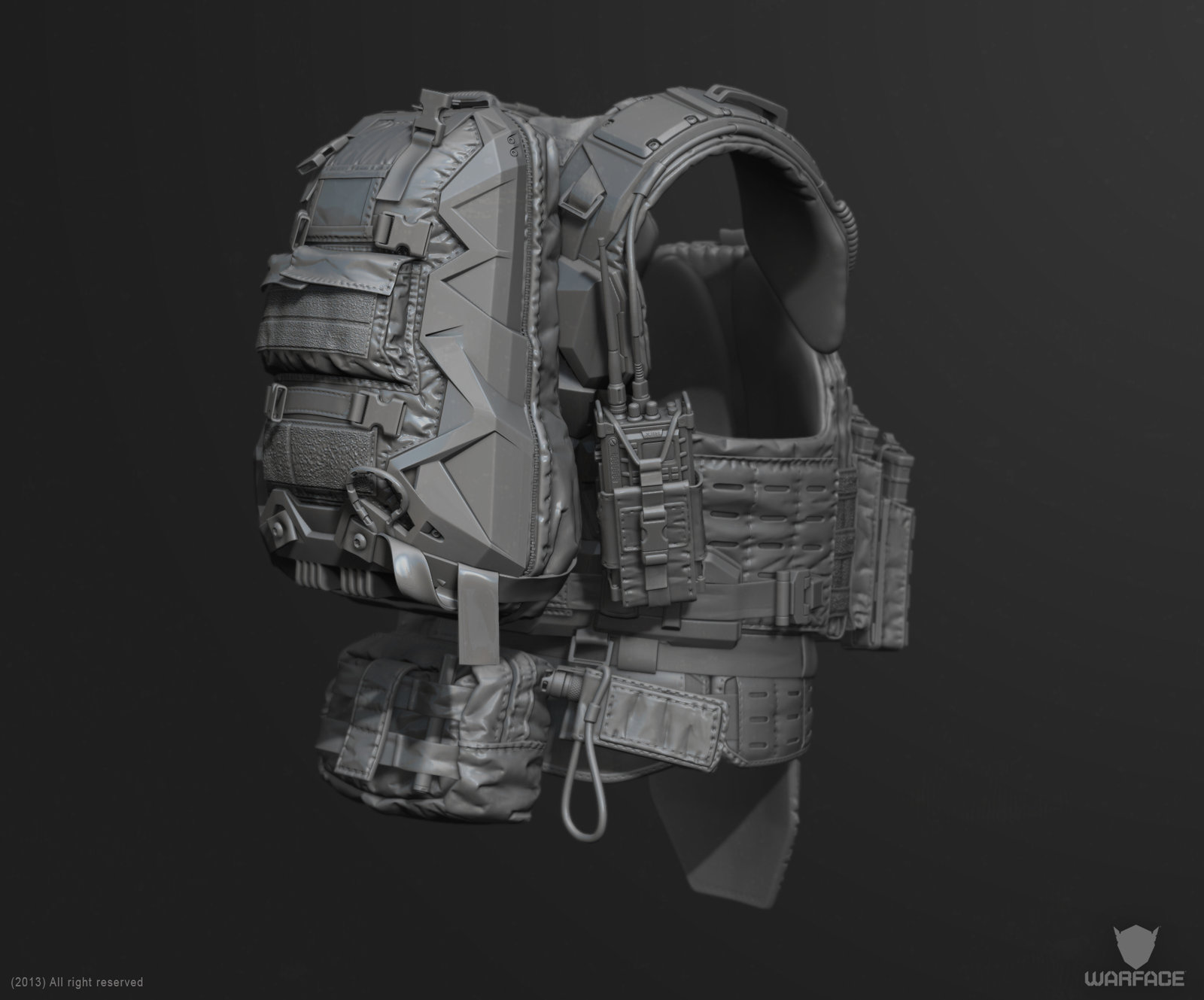 new 3d model for crytek (soldier vest) .