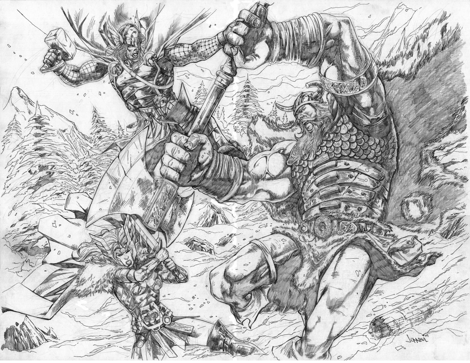 ArtStation - Thor vs Frost giant