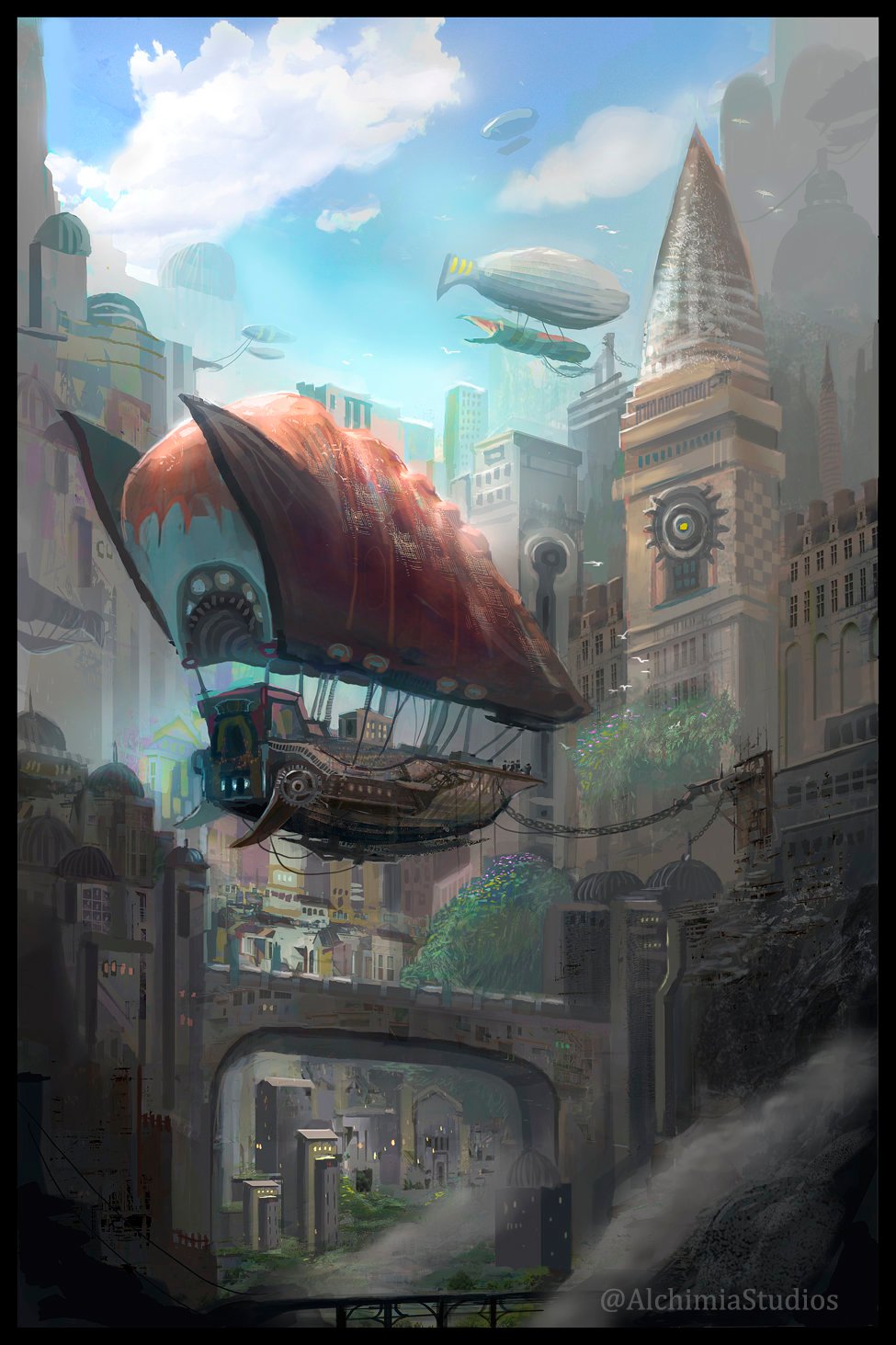ArtStation - Airship City, Joshua Kratochvil