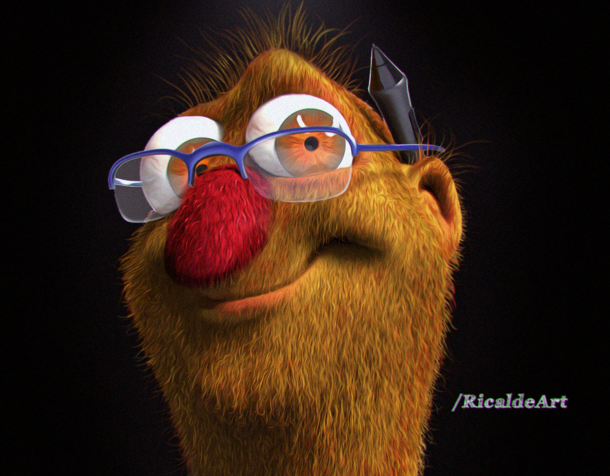 Brown Witg Muppet Long Nose