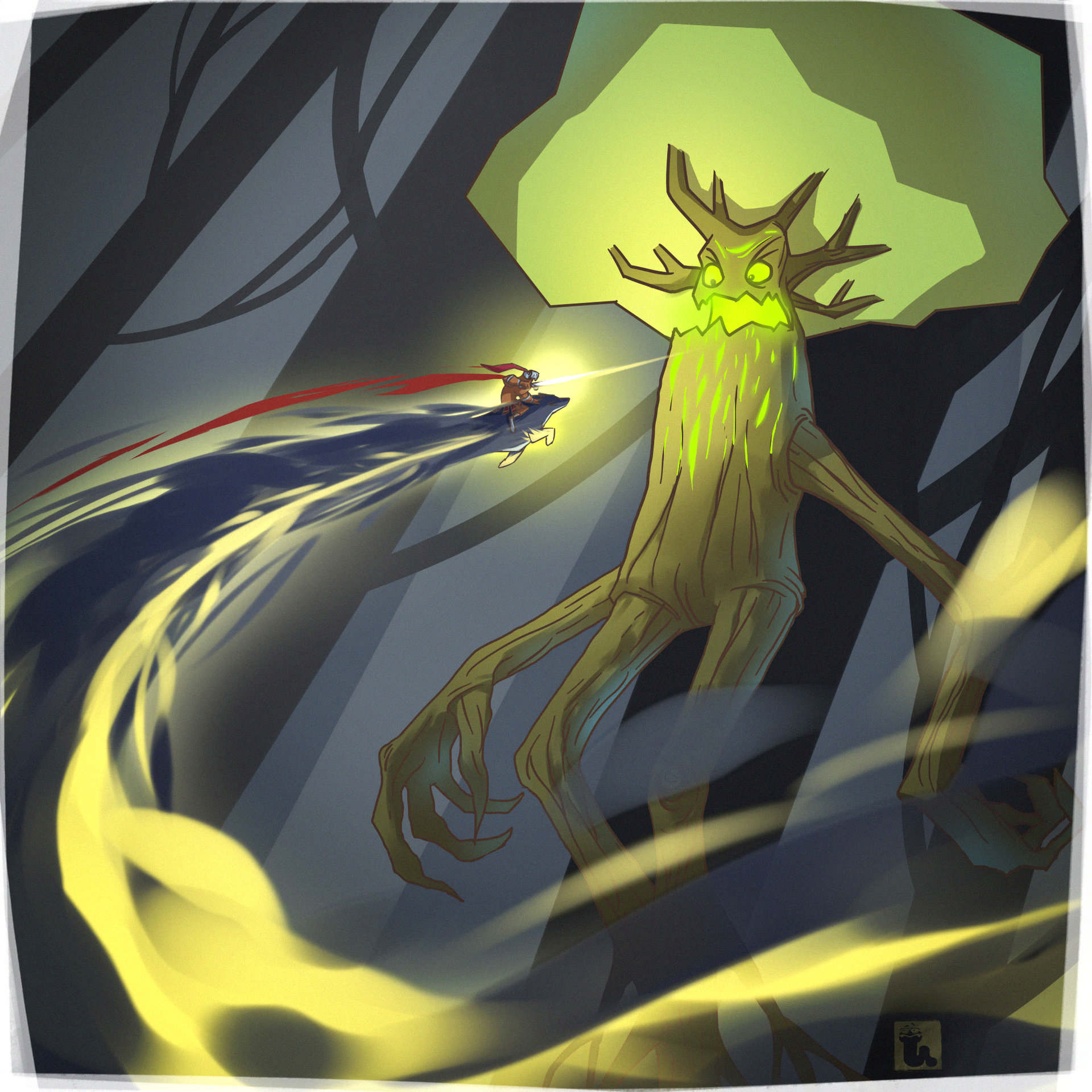 ArtStation - Giant tree boss fight