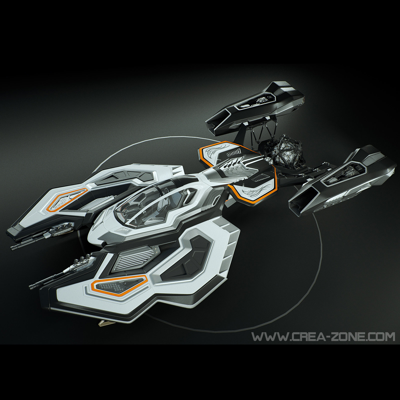 Spaceship 3D concept