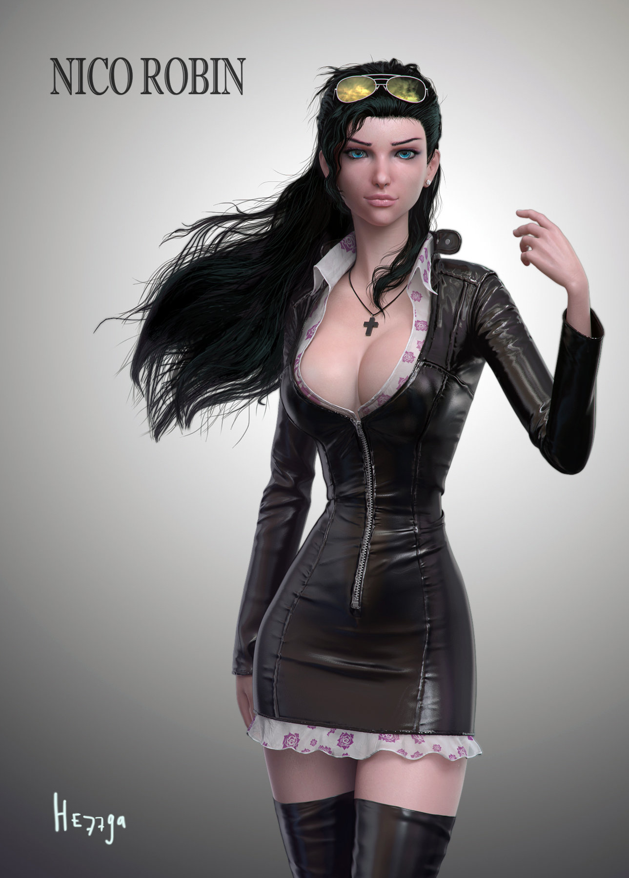 3d sci fi hentai babe in a skin tight catsuit 6