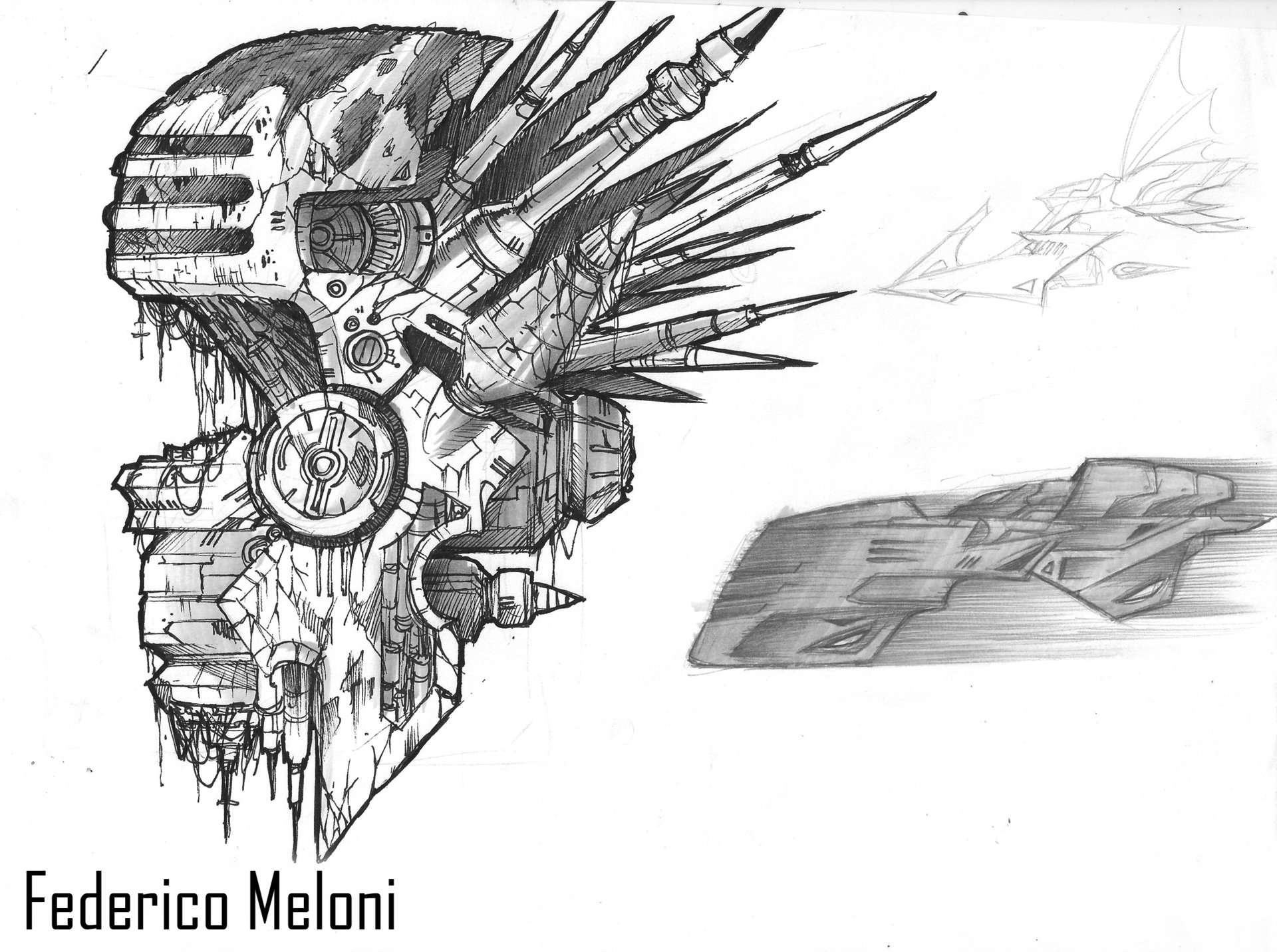 Federico Meloni  Space station Sketch