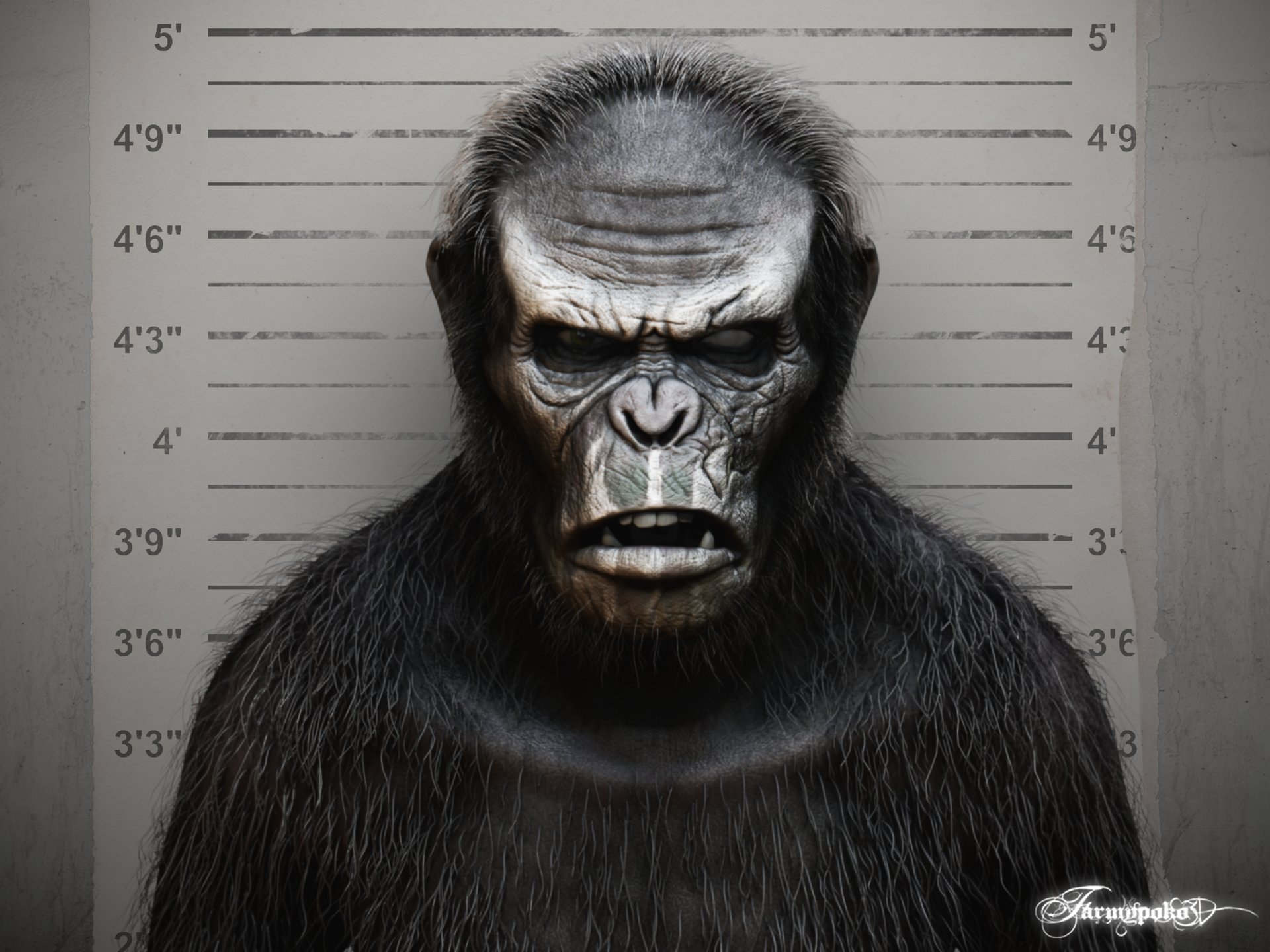 Artstation Koba Planet Of The Apes Fan Art Farmypoko 3d