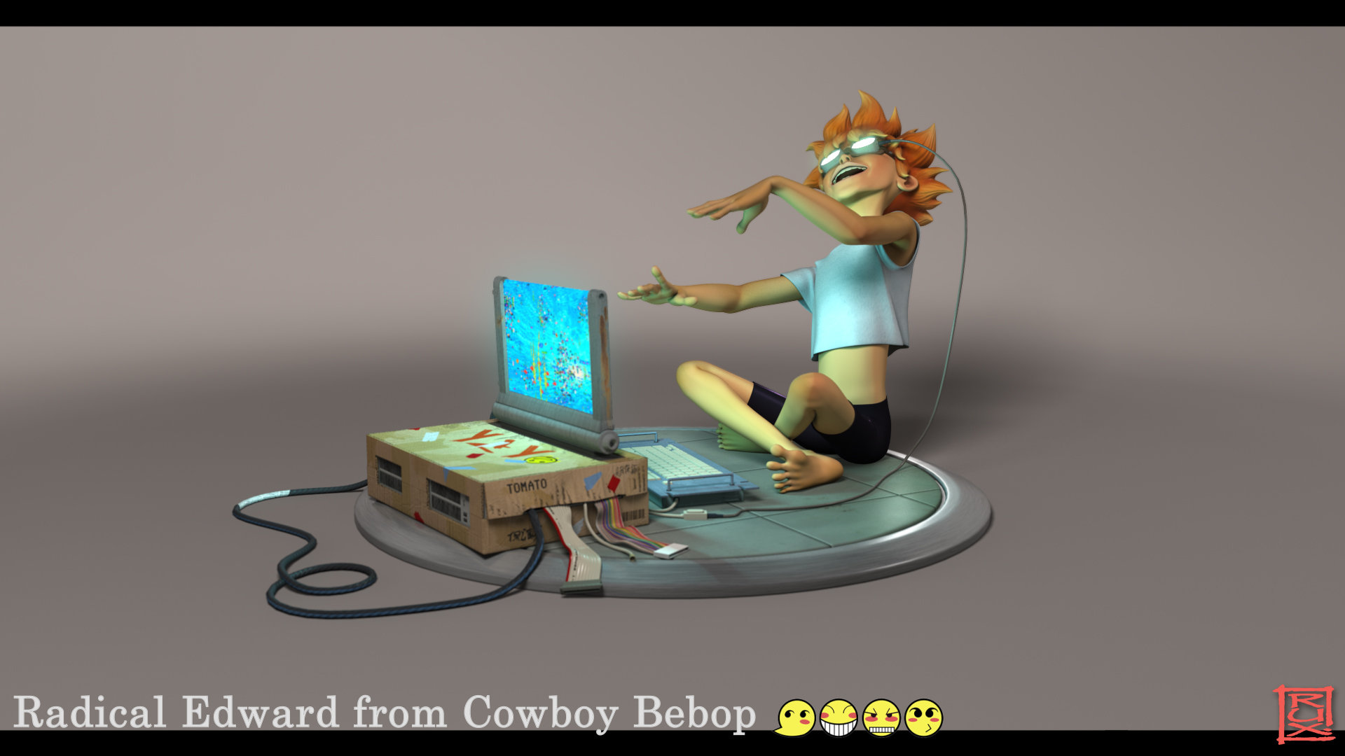 Get Wallpaper Artstation Radical Edward From Cowboy Bebop Romuald Isquierdo Desktop Wallpaper