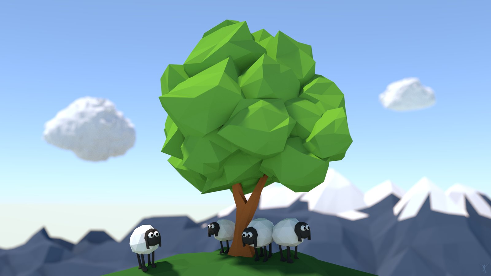 Sheep on a Hill