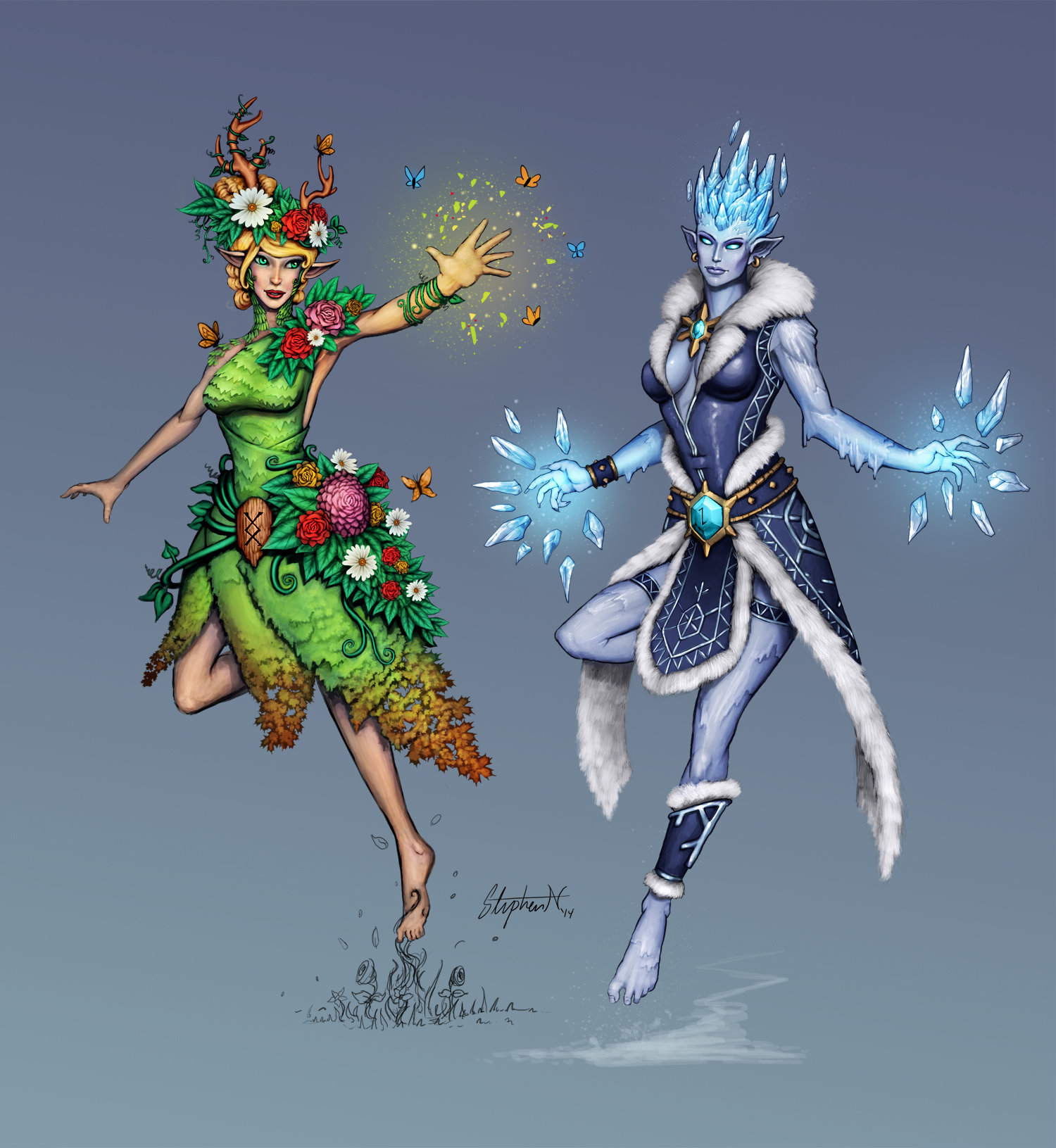 ArtStation - Smite: Summer and Winter Hel