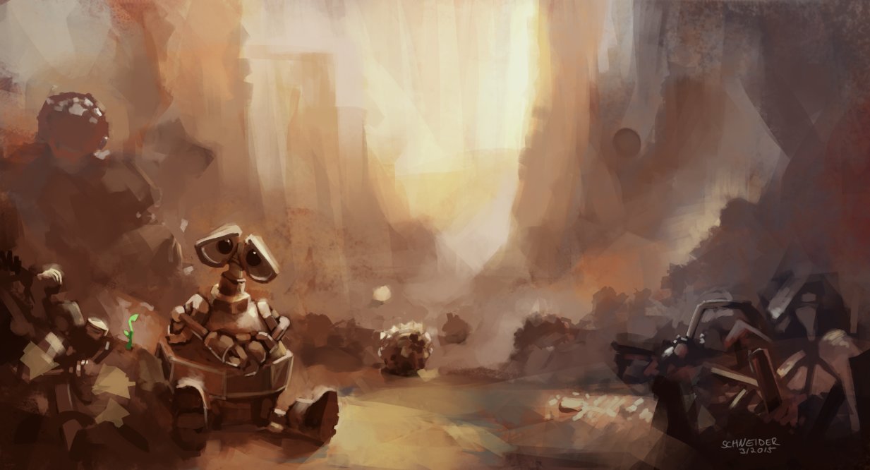 Artstation Wall E 2 0 Speed Painting Martin Schneider