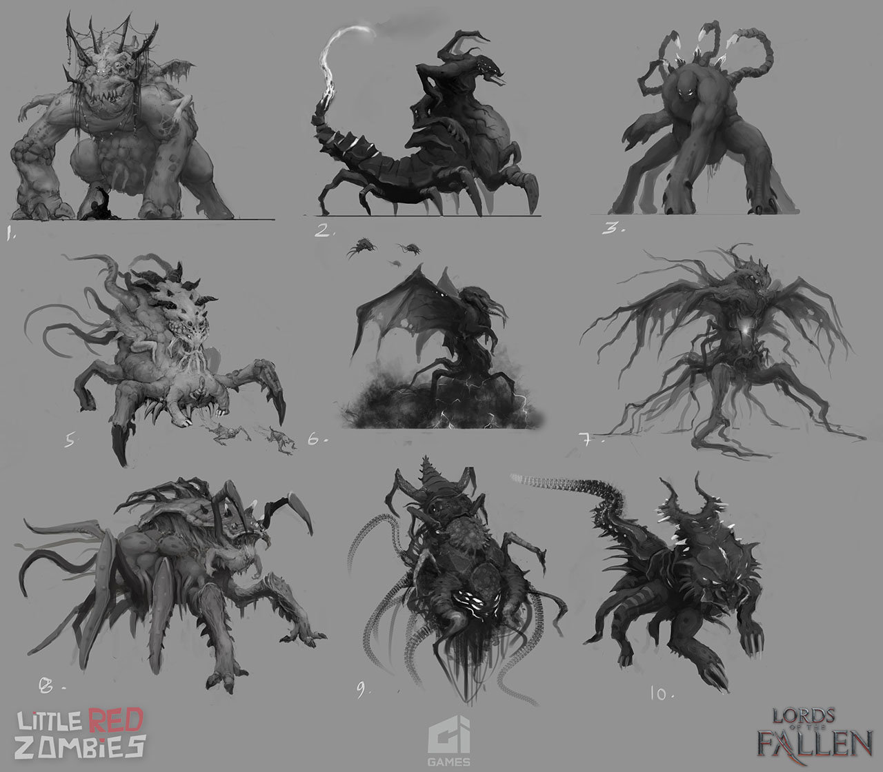 Demon thumbnail Sketches - Lords of the Fallen