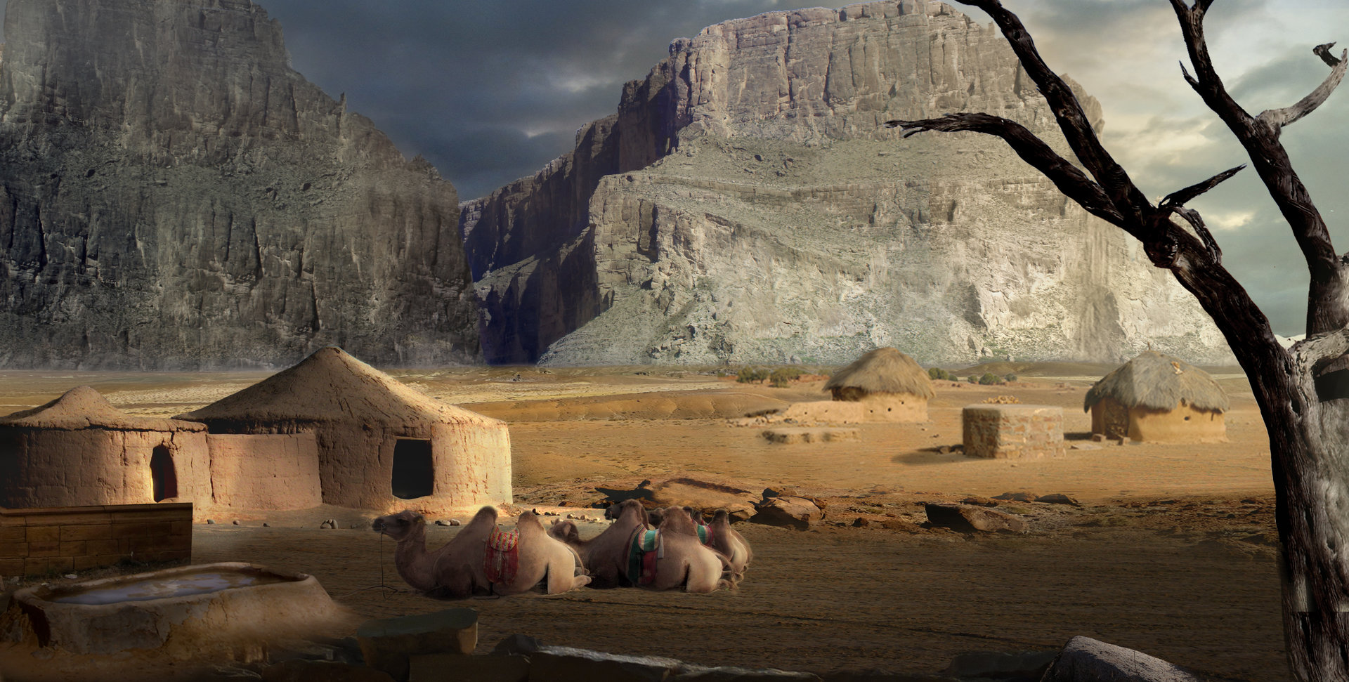 Artstation Digital Matte Painting Mountain Pass Hassan Abdi