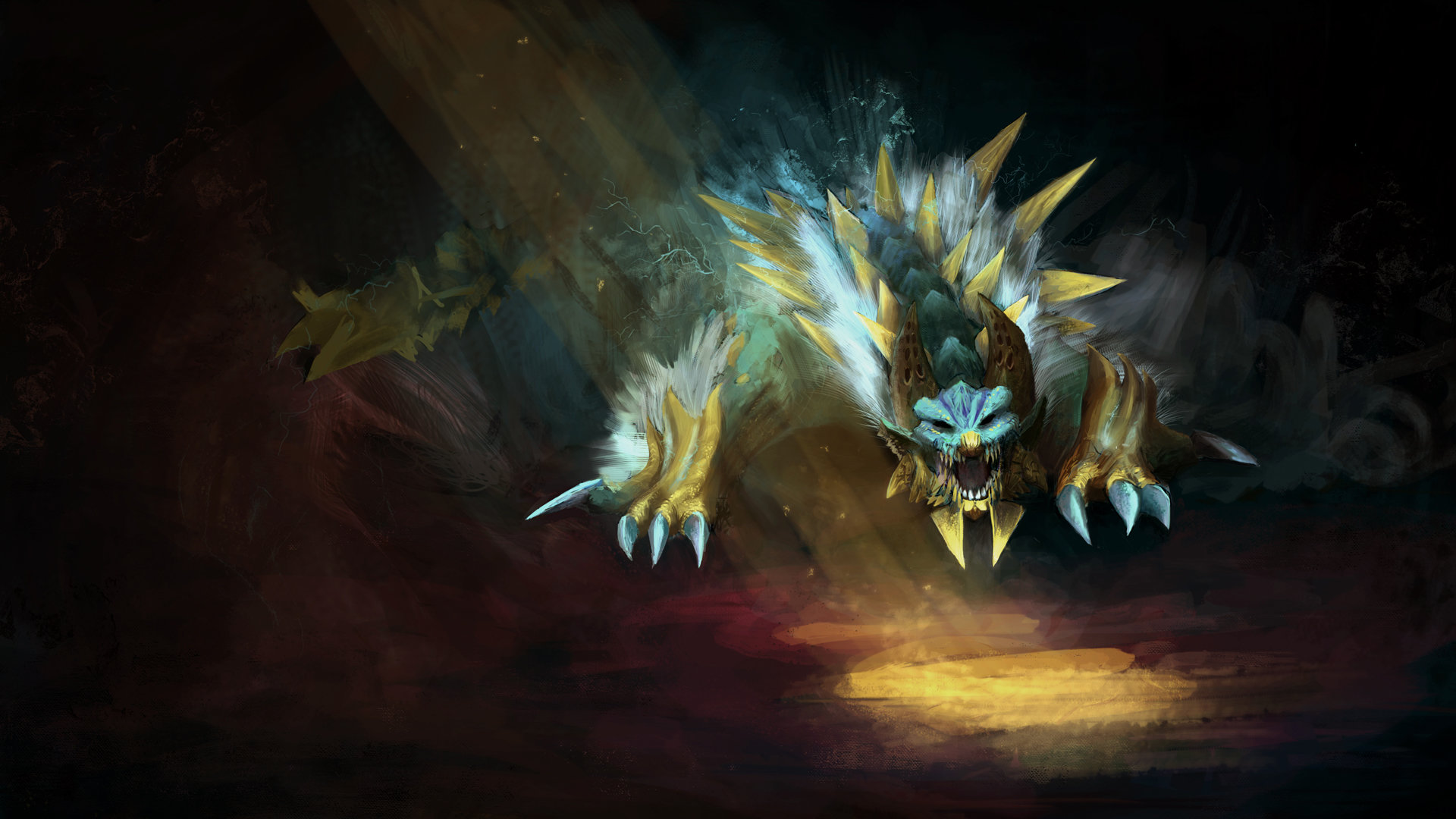Artstation First Commission Ever Zinogre From Monster Hunter Elton D Souza