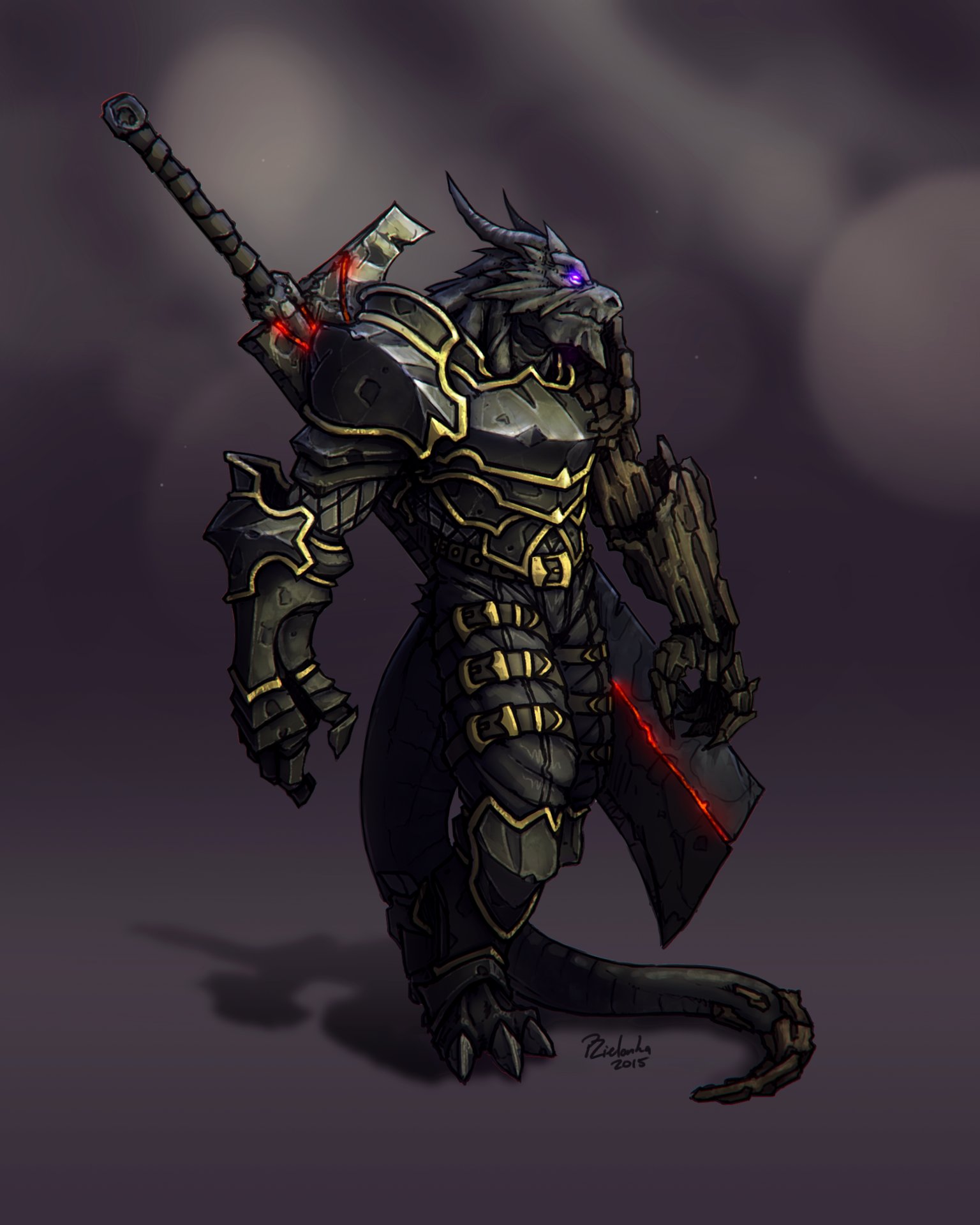 Artstation Dragonborn Fighter Perry Zielonka