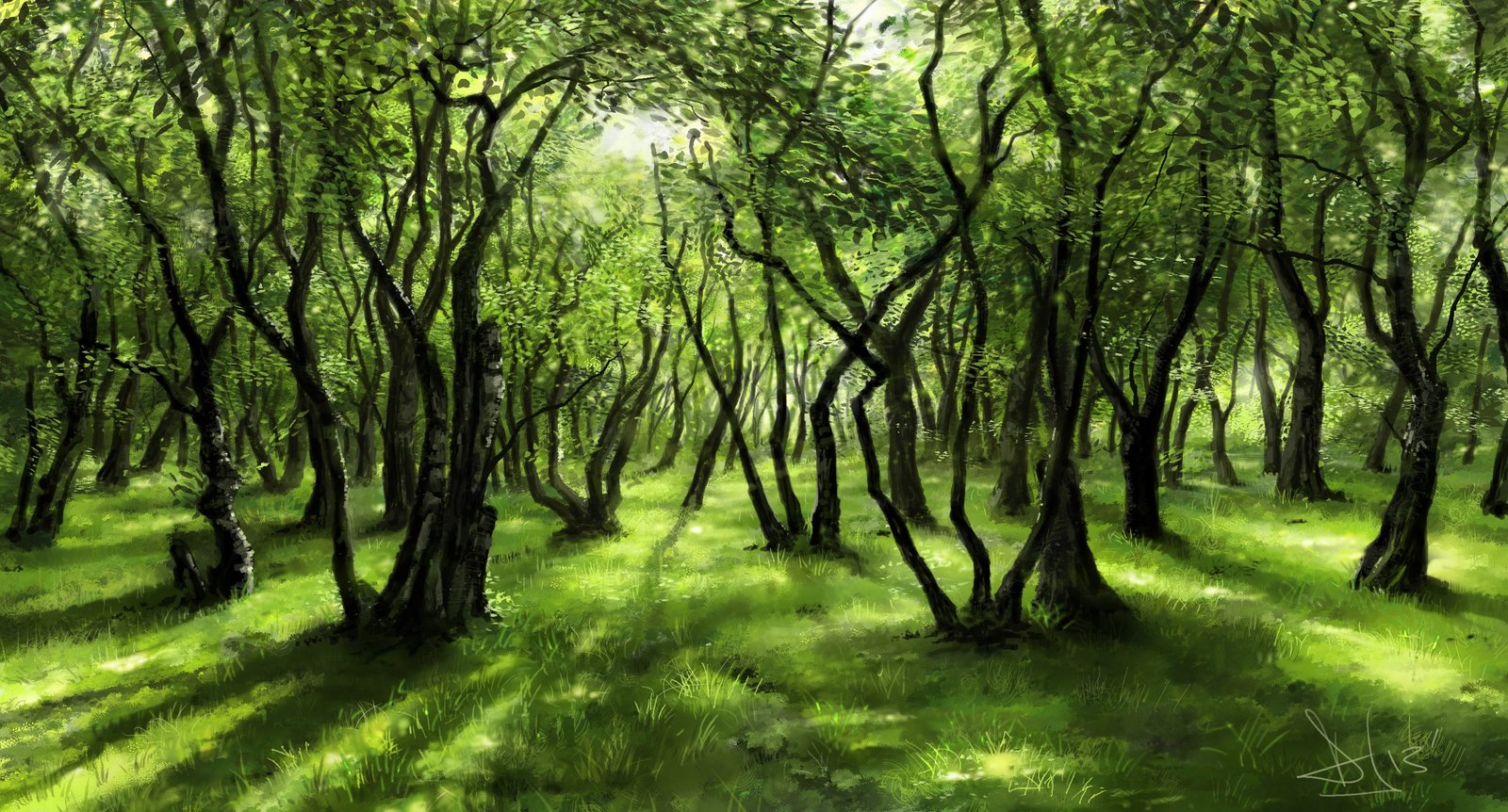 Green forest study (2)
