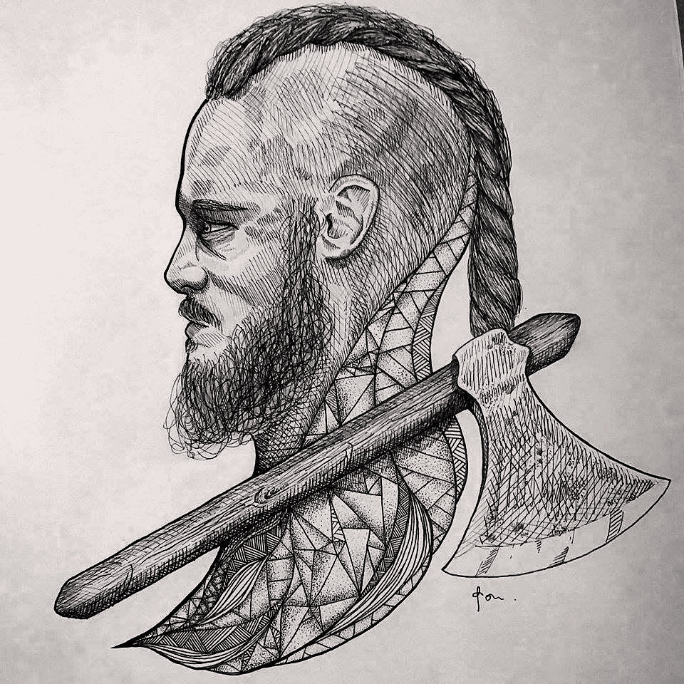 Ragnar Lodbrock profile in my own style.