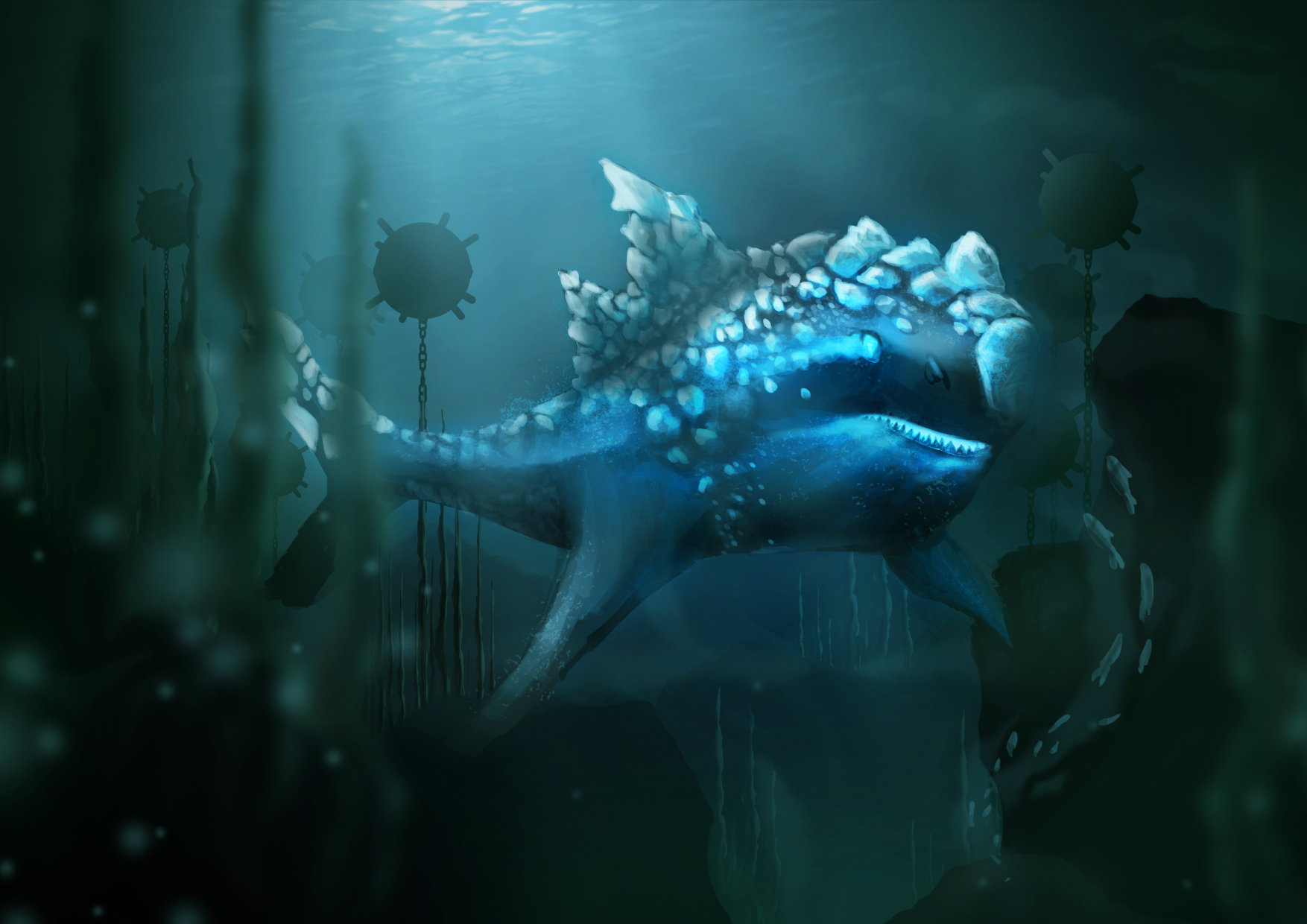 Matteo Castiglia Runic Shark Death Speed Painting School