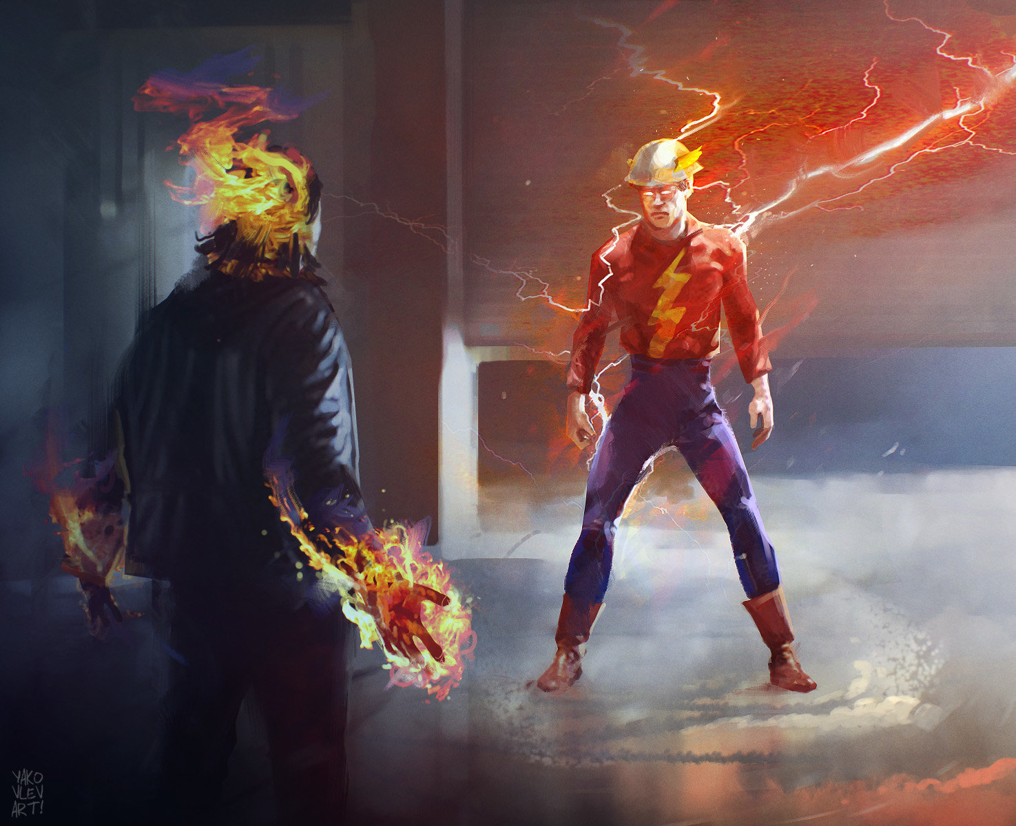Fan art: Jay Garrick replacing the Barry Allen Flash. 