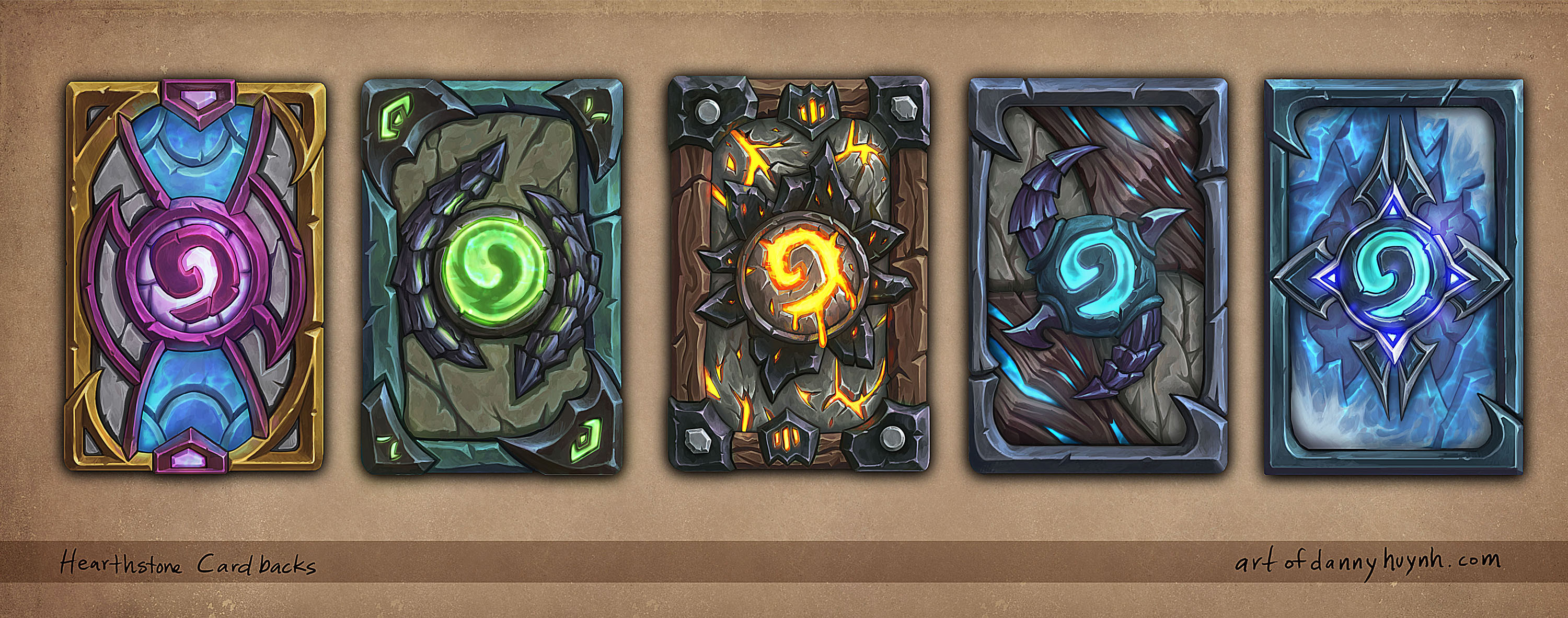Some cardback designs for different themes. Check out the gif here. http://imgur.com/CgeLdPP
