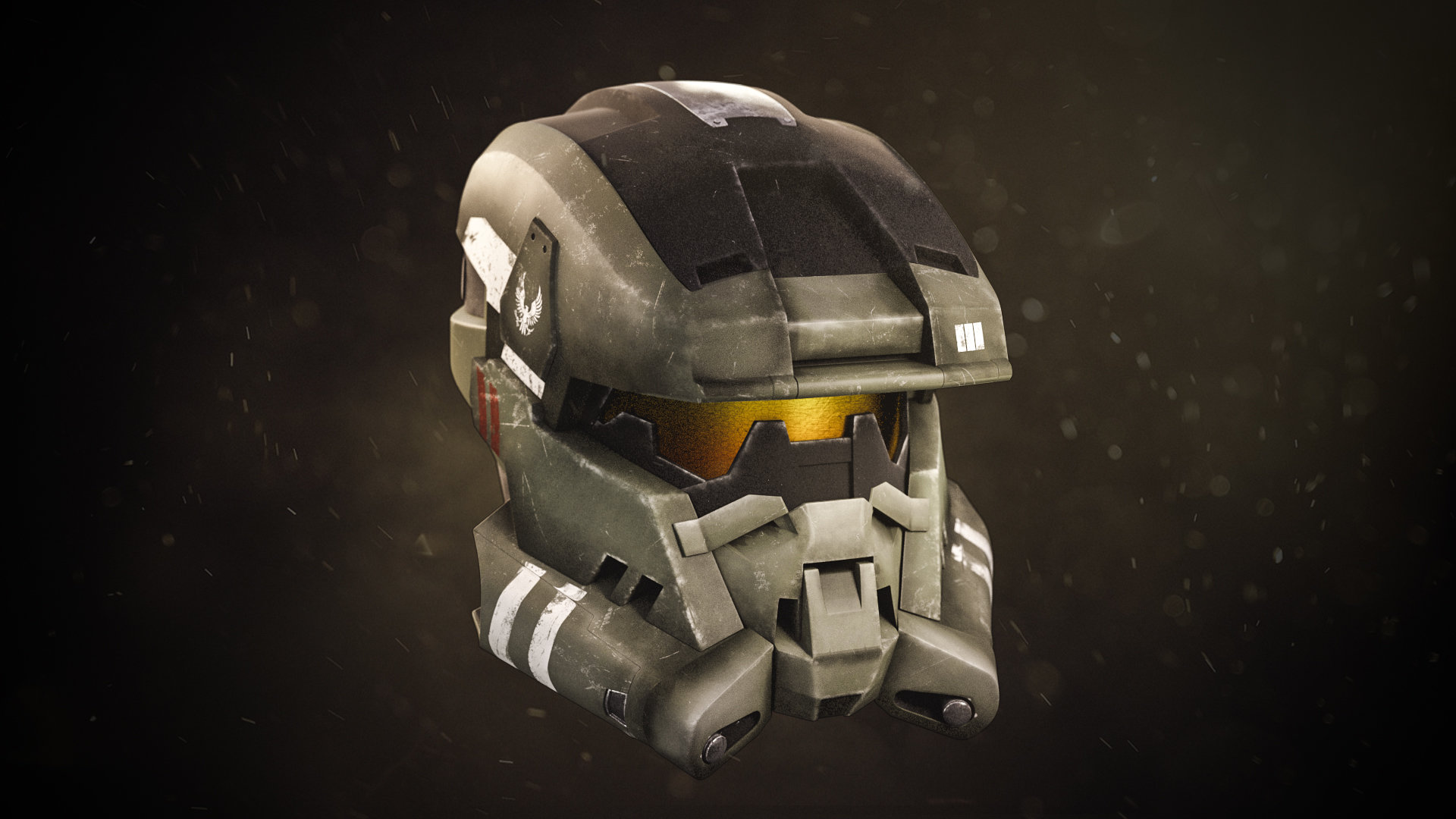 high poly halo e o d helmet