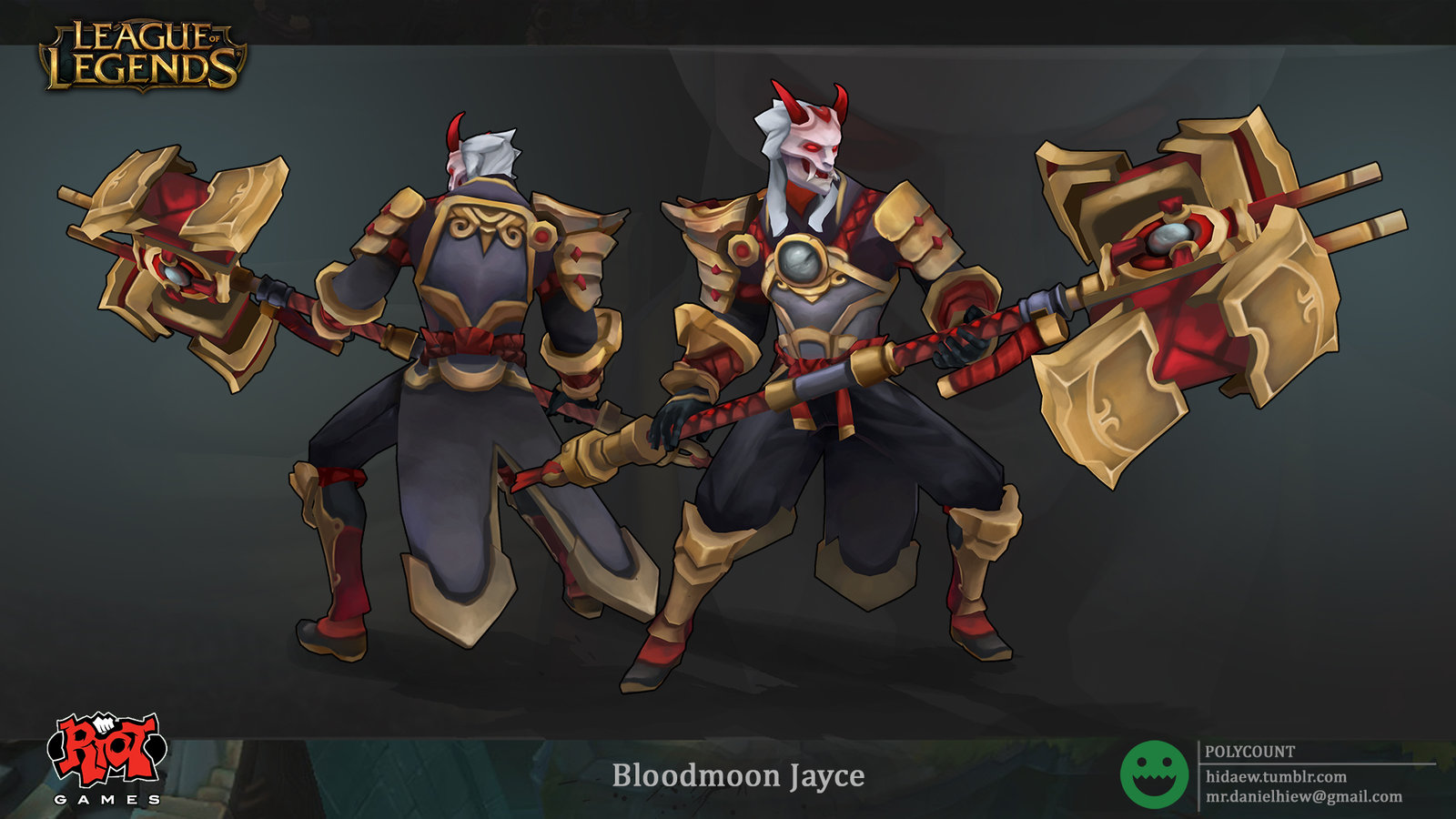 Daniel Hiew - Bloodmoon Jayce - League of Legends/Polycount contest