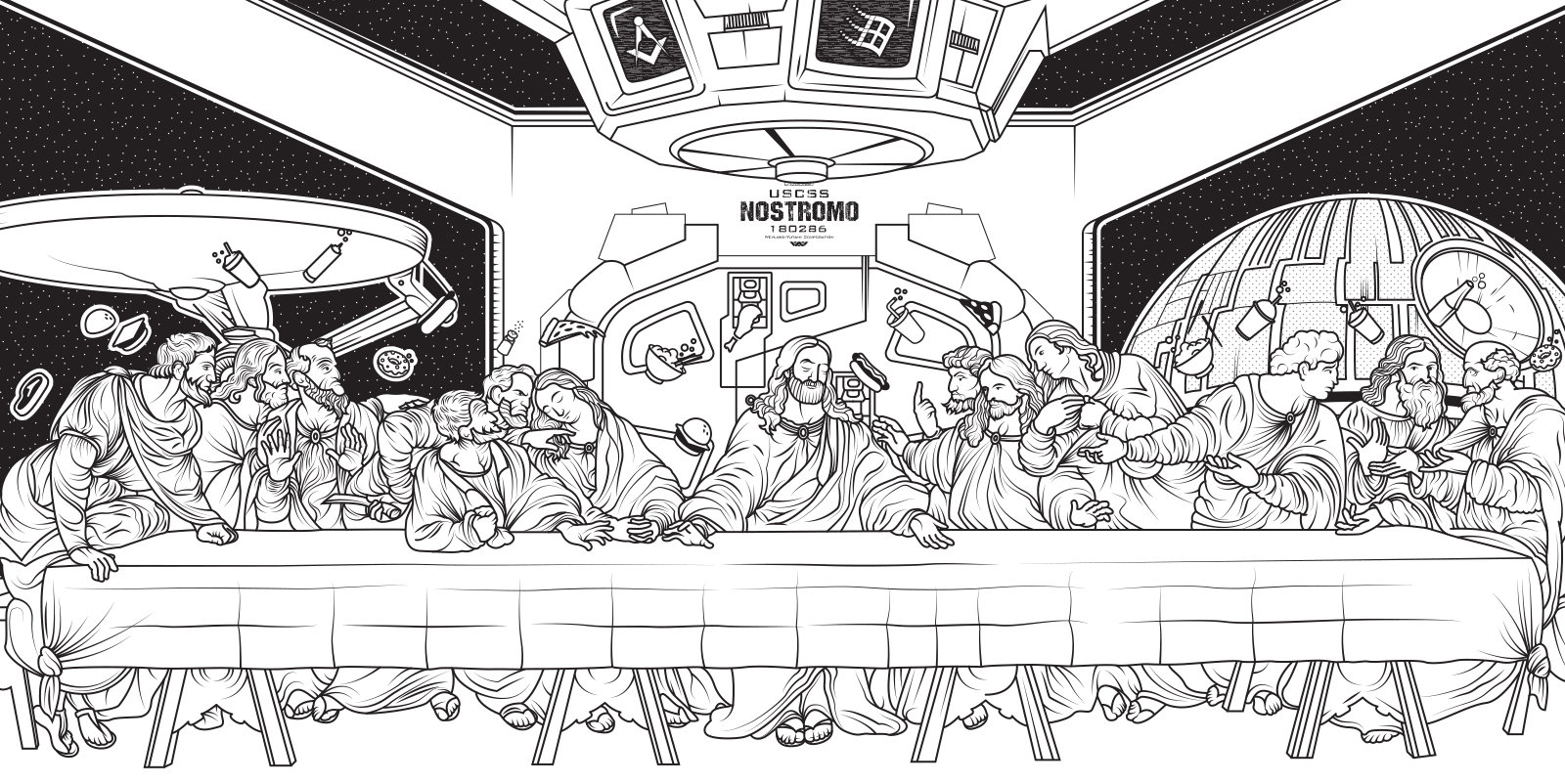 Тайная вечеря эскиз тату