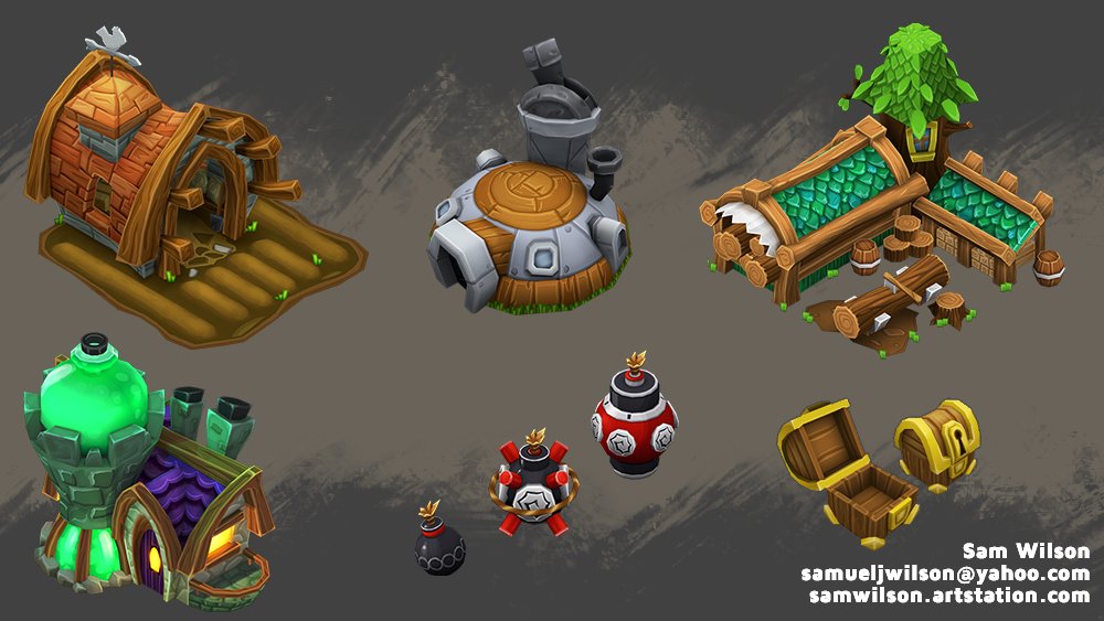 Dwarven Den Hand Painted Props