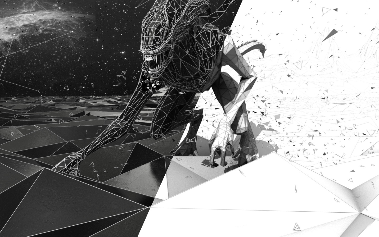 Animation alien. Low Poly Alien. Черно белые картинки для моушн.