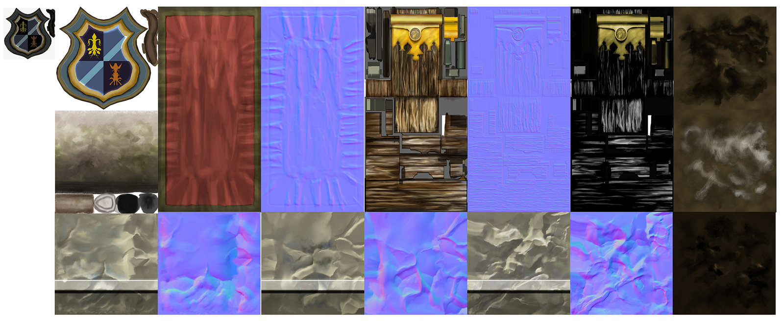 Texture samples. Primarily hand painted in Photoshop