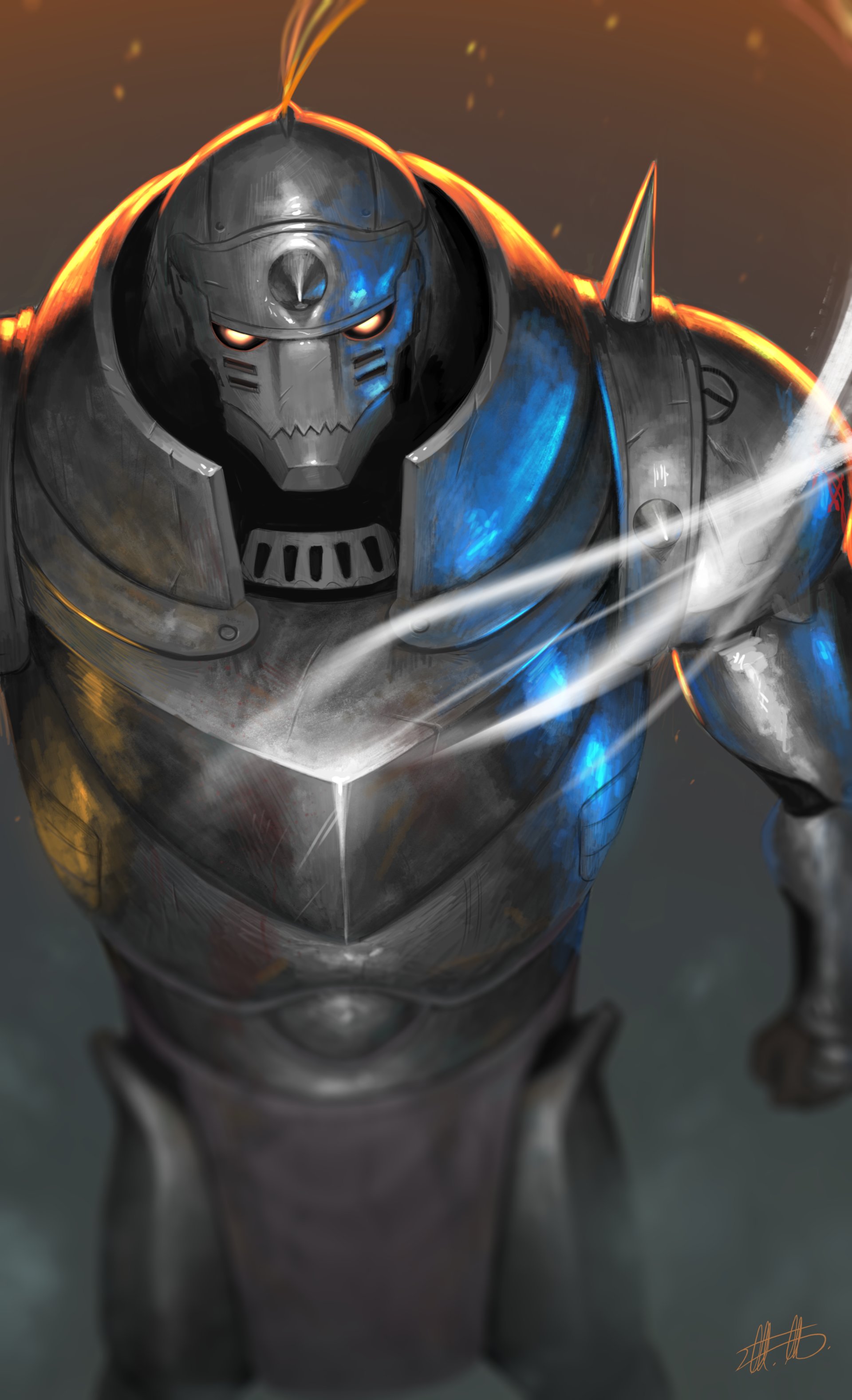 Mirko Mastrocinque Alphonse Elric Fanart His soul is bonded to a suit of armor. mirko mastrocinque alphonse elric fanart
