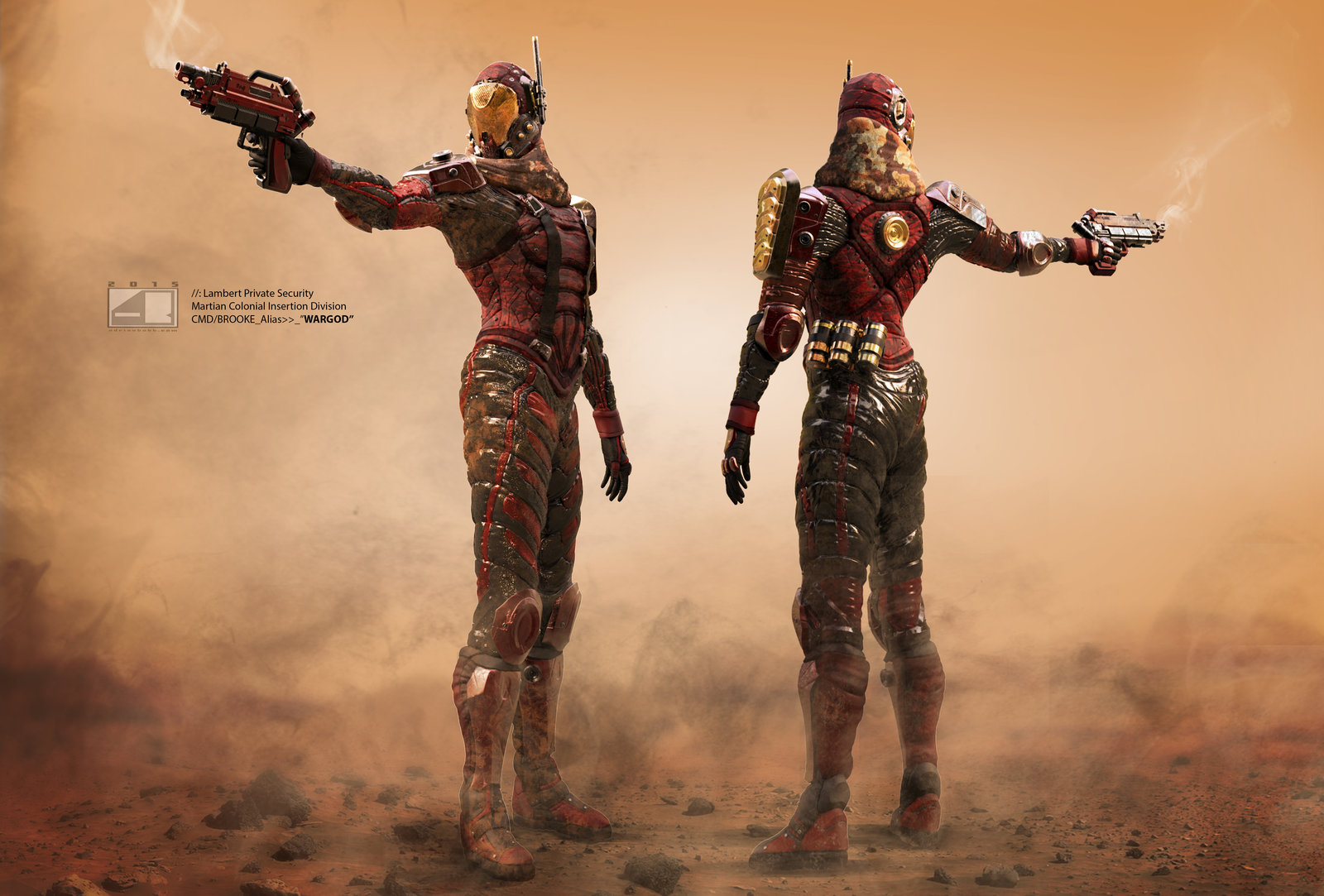 Martian CID Commander (Full Body Color and Texture Render)
