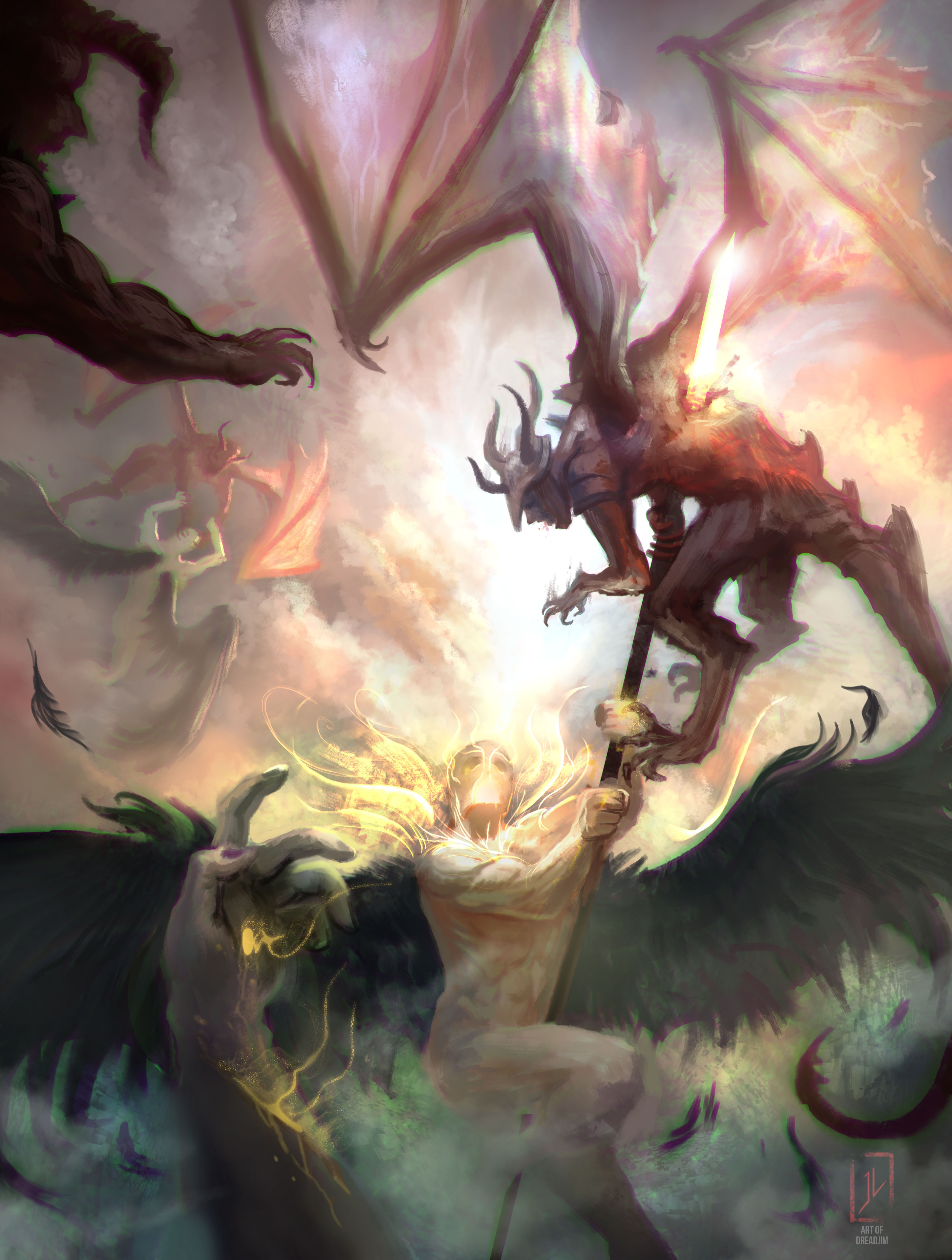 Artstation War In Heaven Jim Dreadjim Ling