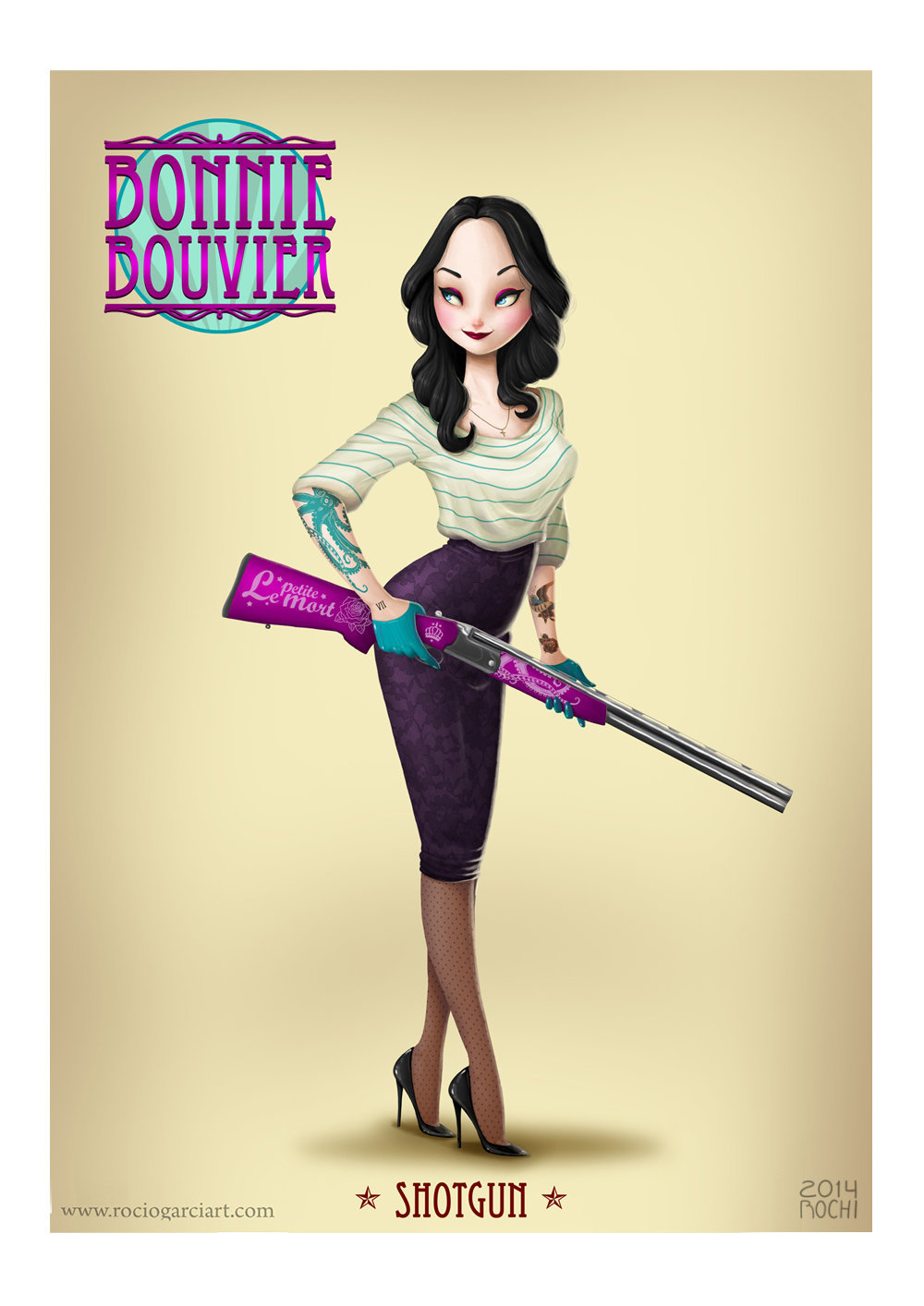 Pin ups / Girl with big snake | ai illustrator file | US