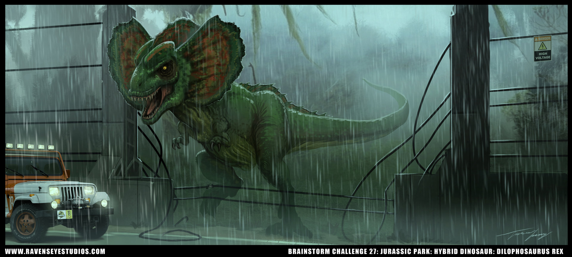 Artstation Dilophosaurus Rex 