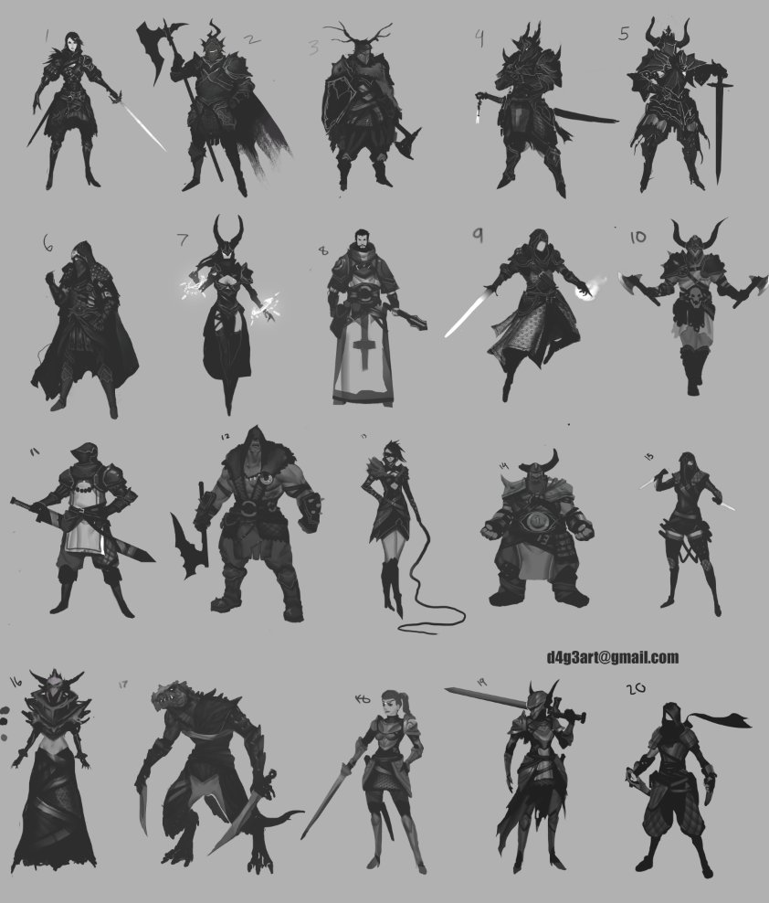 ArtStation - Assignment 1- 50 Characters; Anthony Jones Mentorship