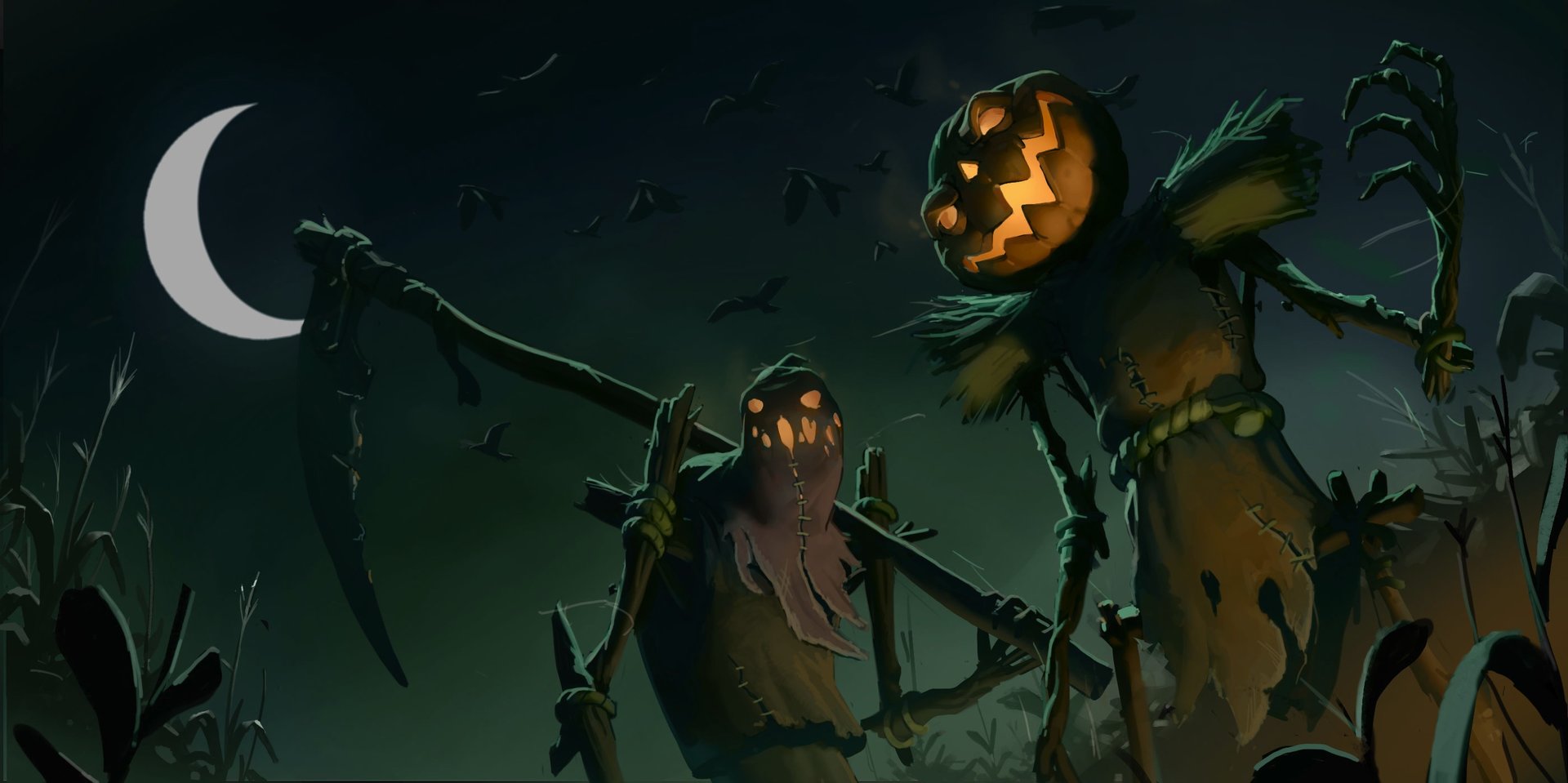 ArtStation - Spooky Scary Scarecrows