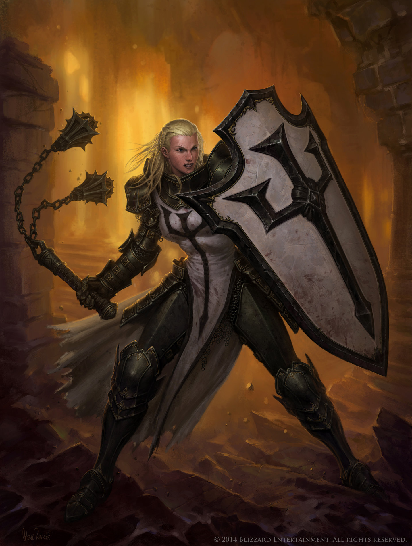 Artstation Diablo 3 Female Crusader Glenn Rane