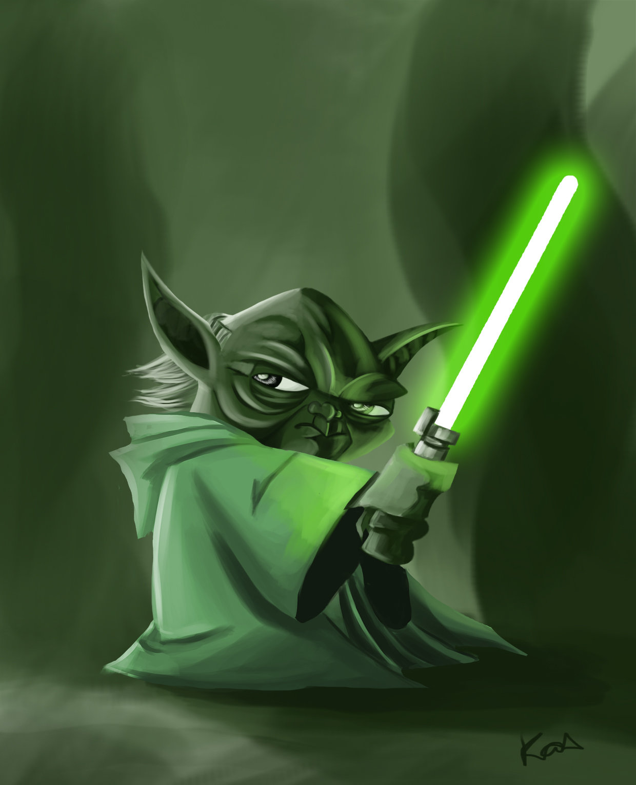 Artstation Master Yoda Jedi Cartoon Kaa Hottis