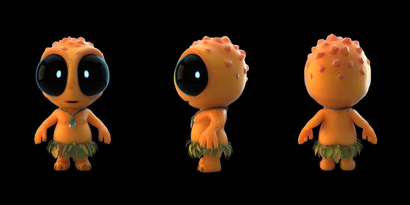 Final renders with full SSS shaders for Chibeastie's skin.