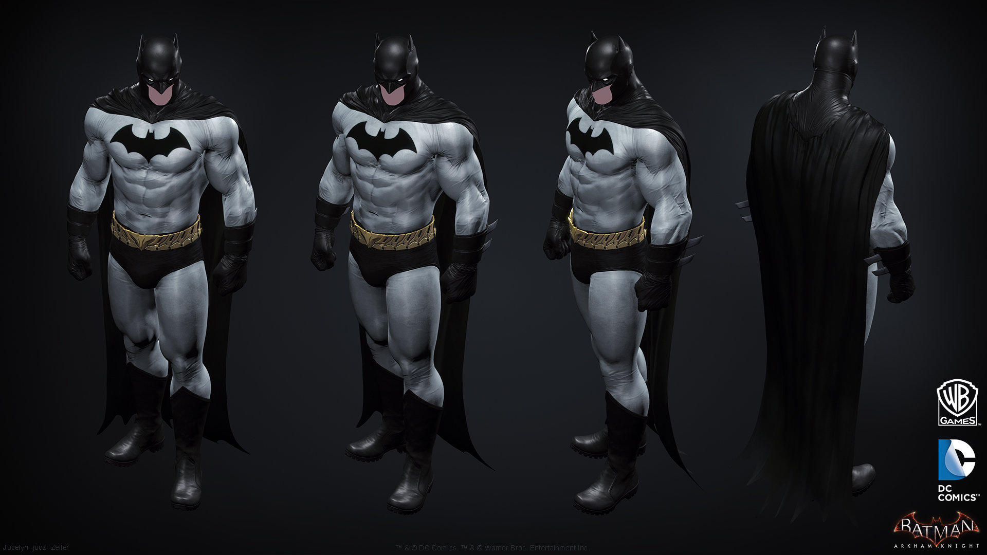 Artstation Batman Arkham Knight Dlc Iconic Grey And Black Batman Skin