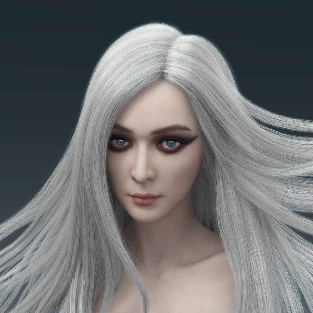 Artstation Bride With White Hair Liu Keng Chih