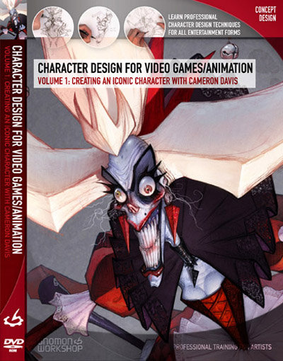 Dvd Cover - Character Design for games and animation with Cameron Scott Davis