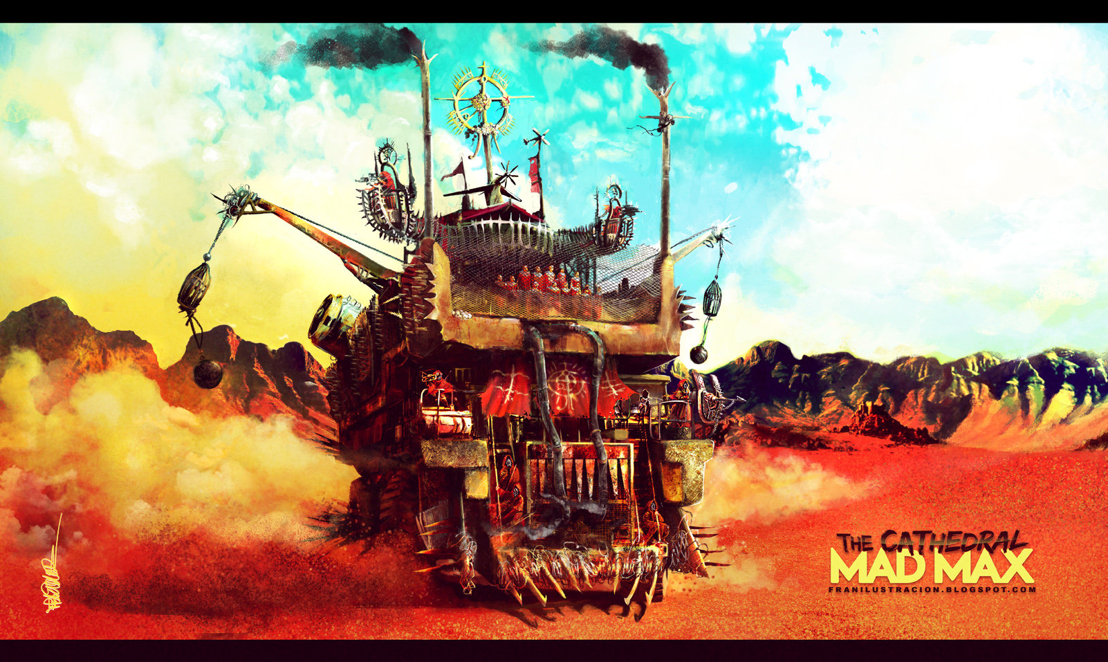 Artstation Mad Max Wastedland Cathedral Truck Francisco