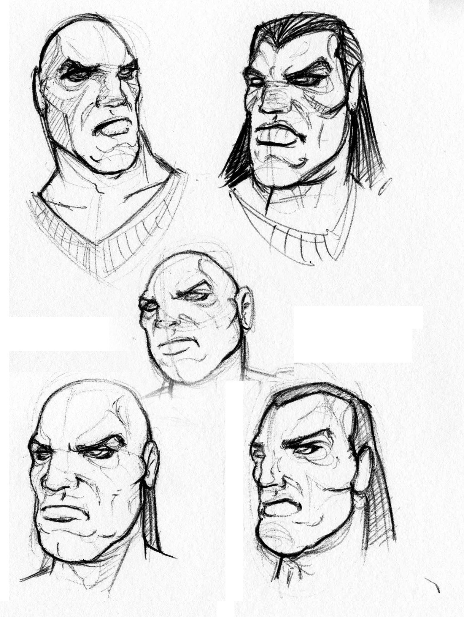 ArtStation - More Goliath Head sketches....