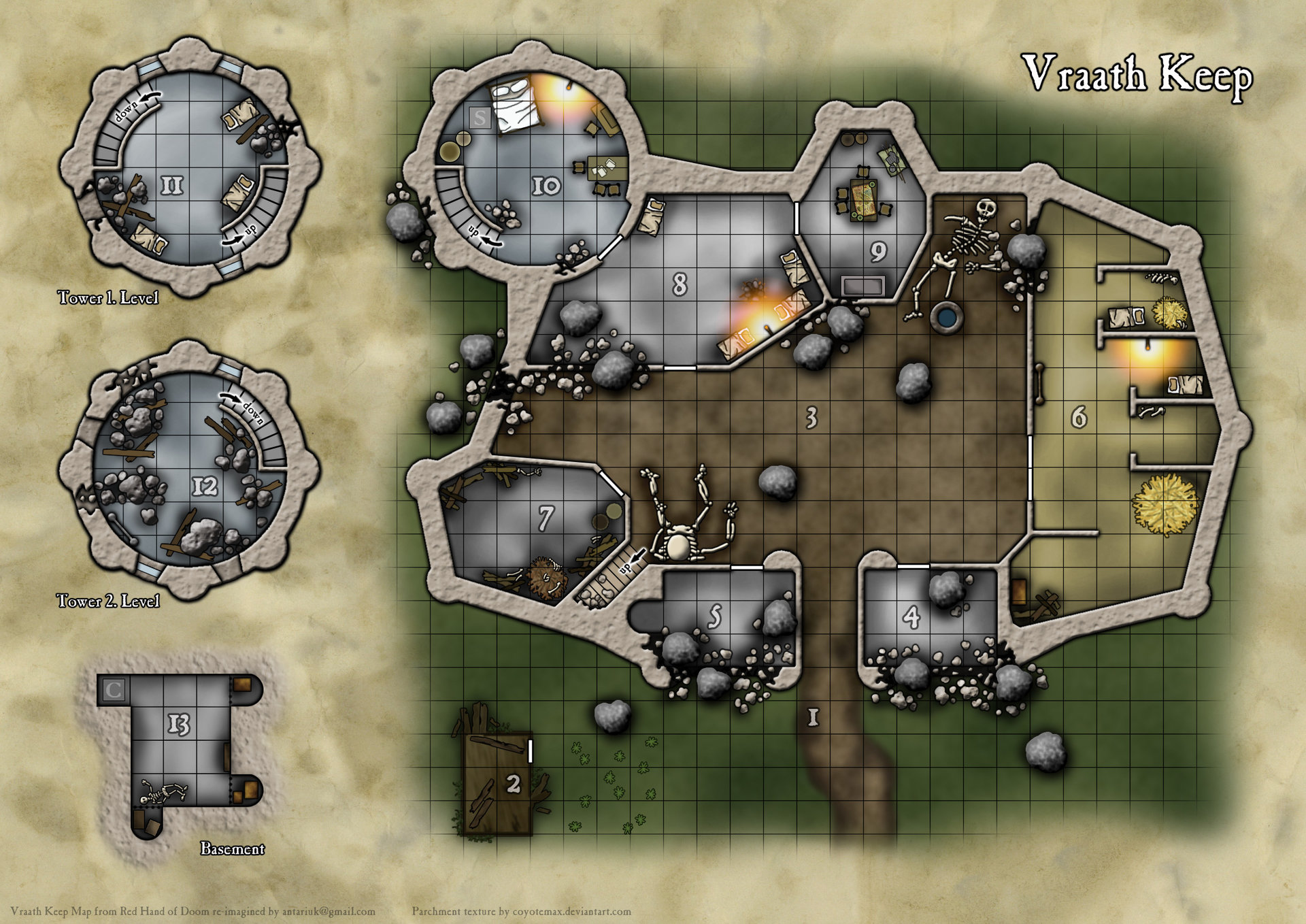 Arne Haschen - Dungeons & Dragons - Red Hand of Doom: Vraath Keep Map