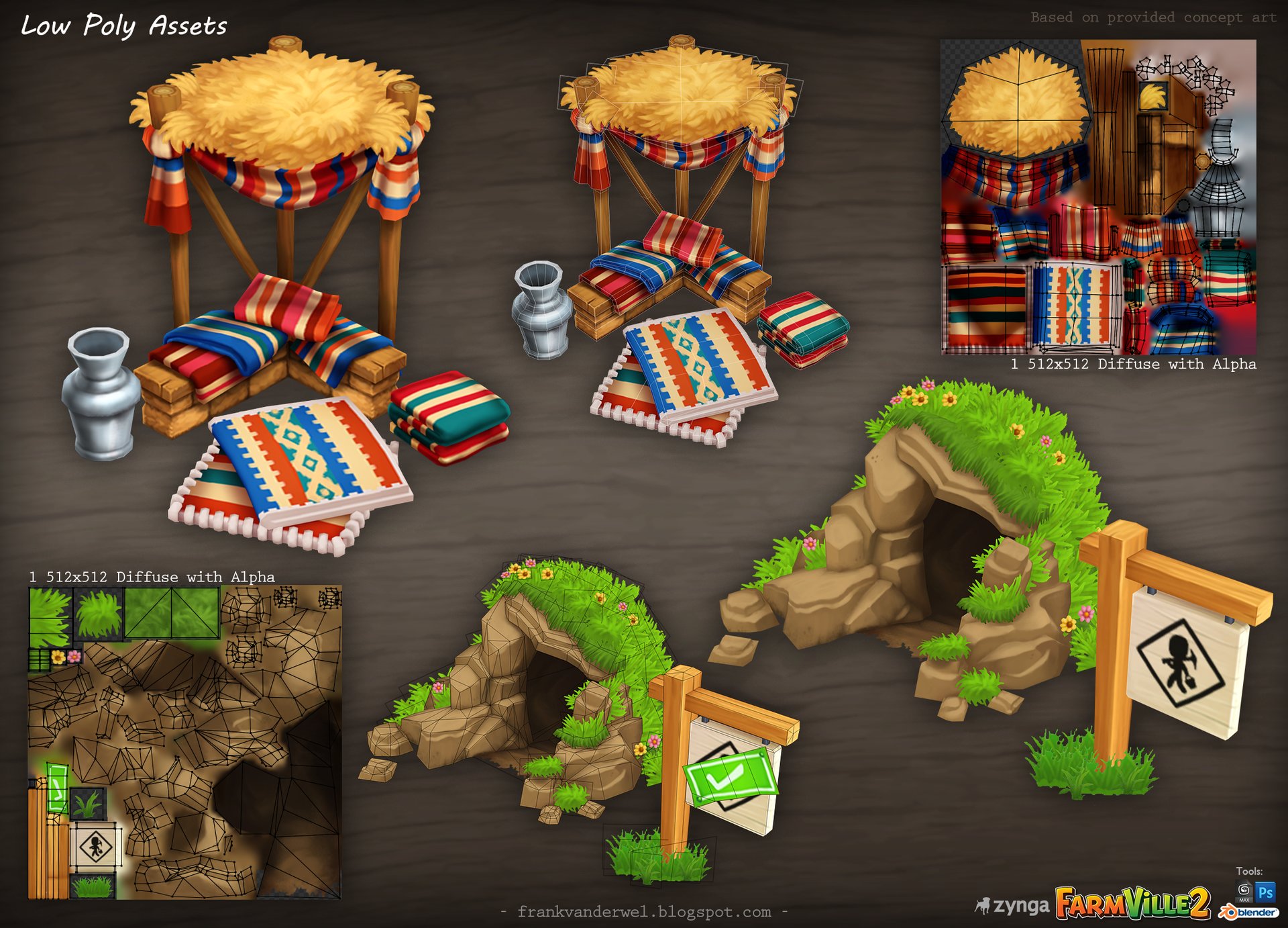 Artstation Hand Painted Low Poly Assets Farmville 2 Frank V