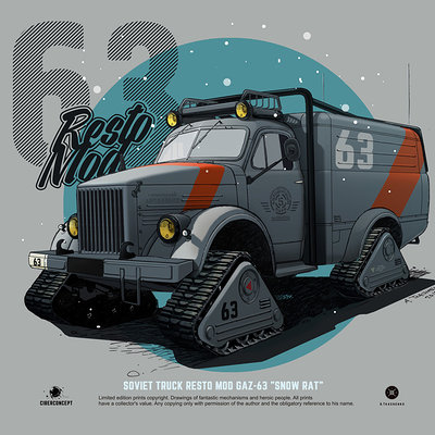 Andrey tkachenko gaz63 restomod snow rat
