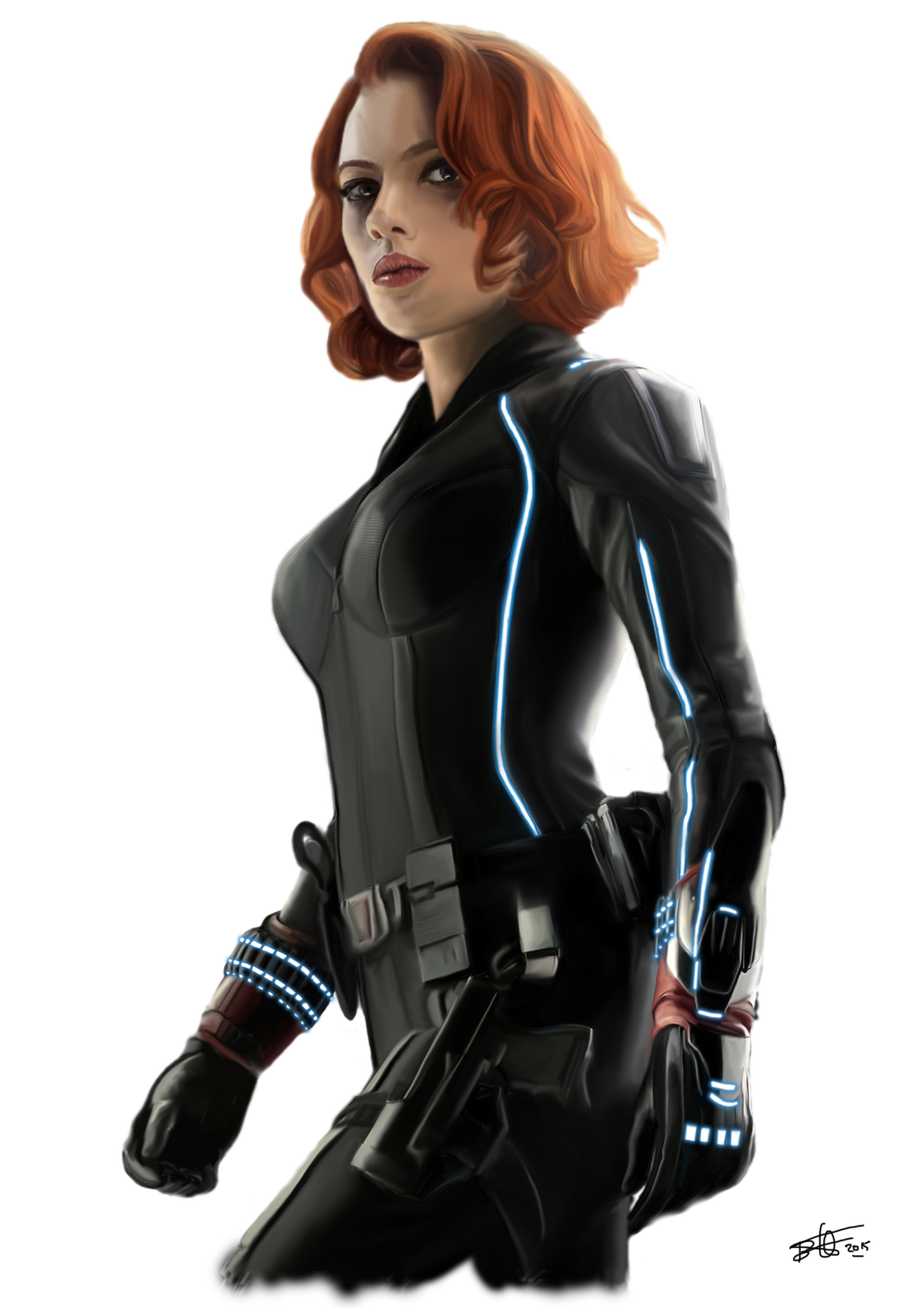 photoshop painting black widow
