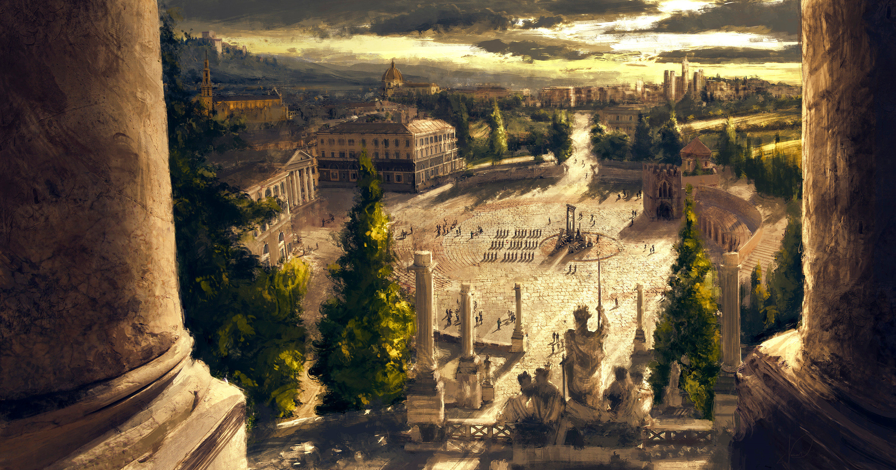 Трой город время. Ancient Rome Scene