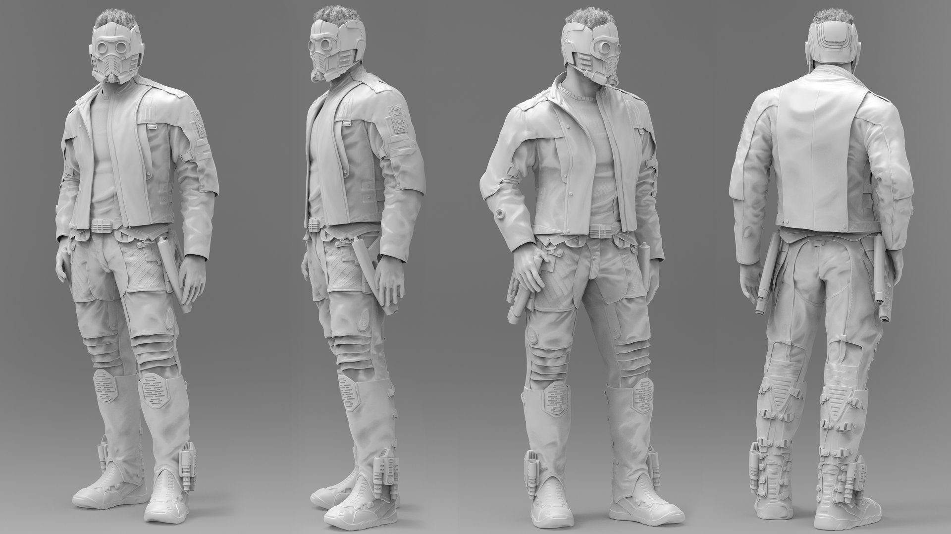 Artstation Starlord High Poly Giancarlo Arriola